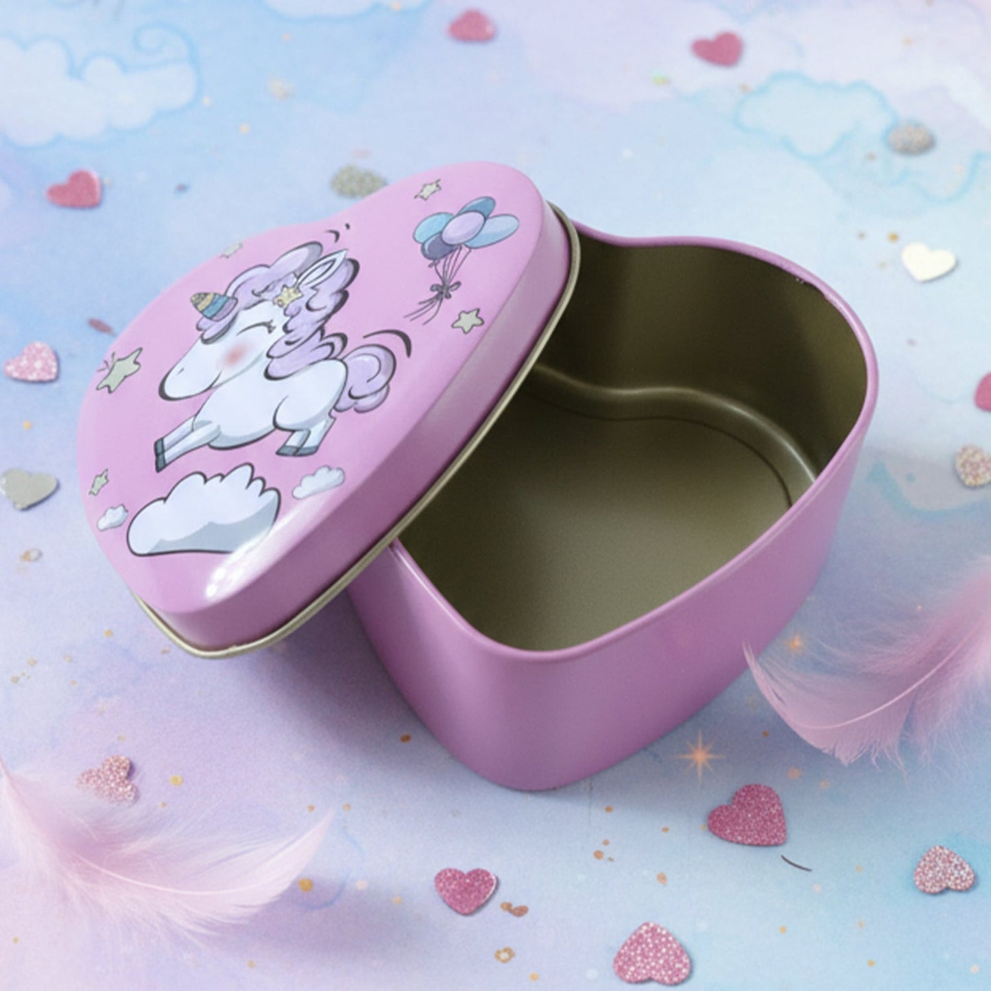 Heart shape gift box and plush keychain set perfect for kids gifting occasions