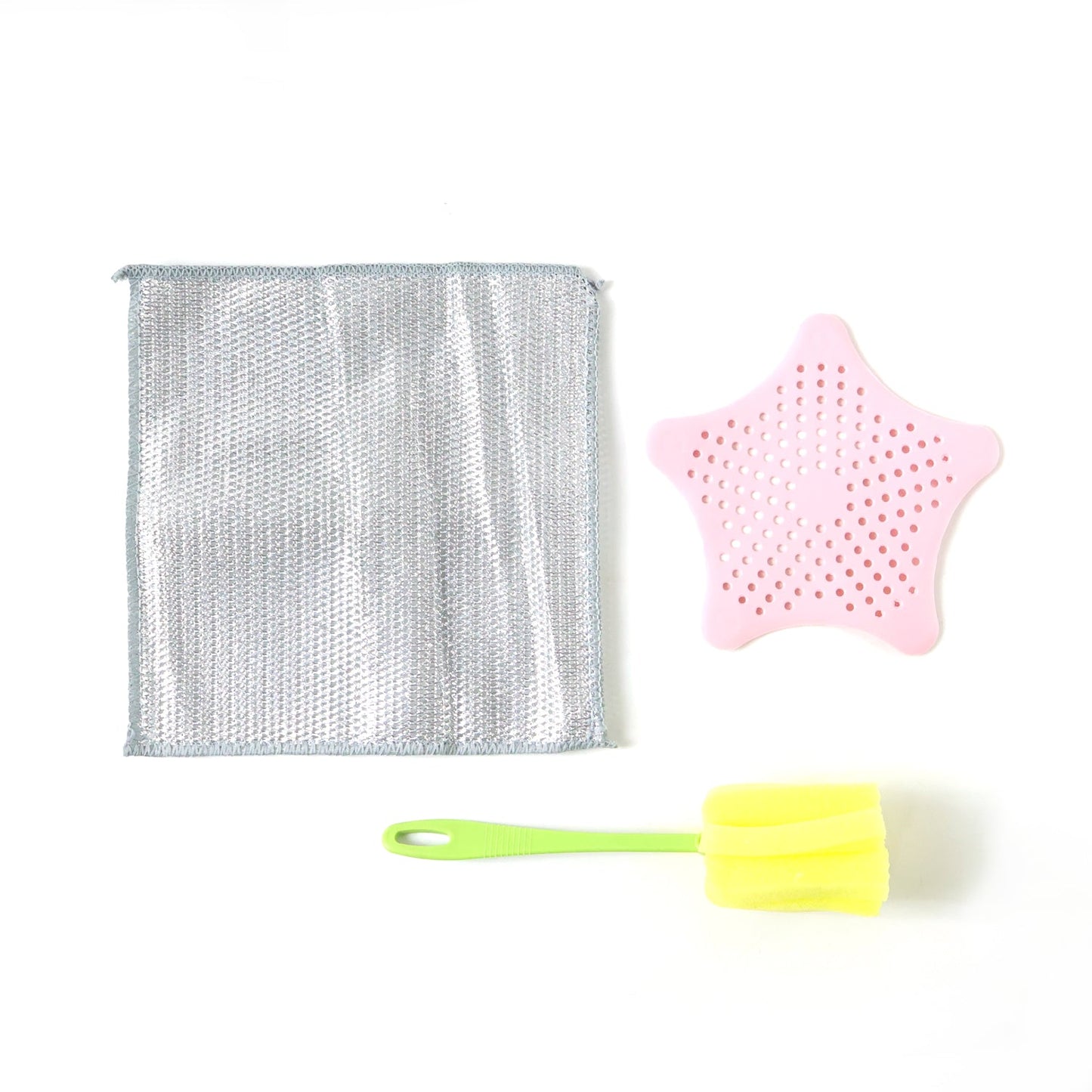 Cleaning cloth set for maintaining kitchen surfaces