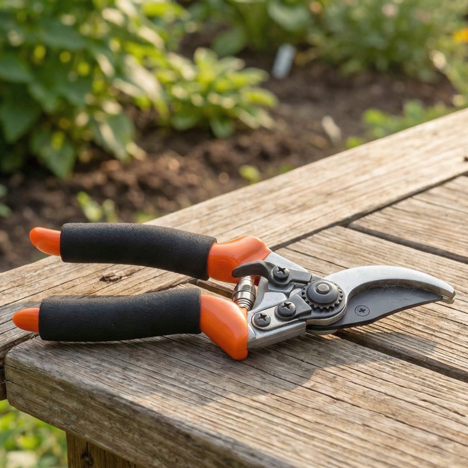 Gardening pruning cutters and saw set for efficient garden maintenance