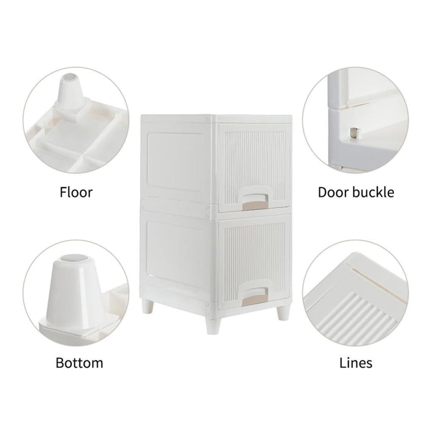 Colorful storage drawers ideal for organizing toys and art supplies in a child's room.