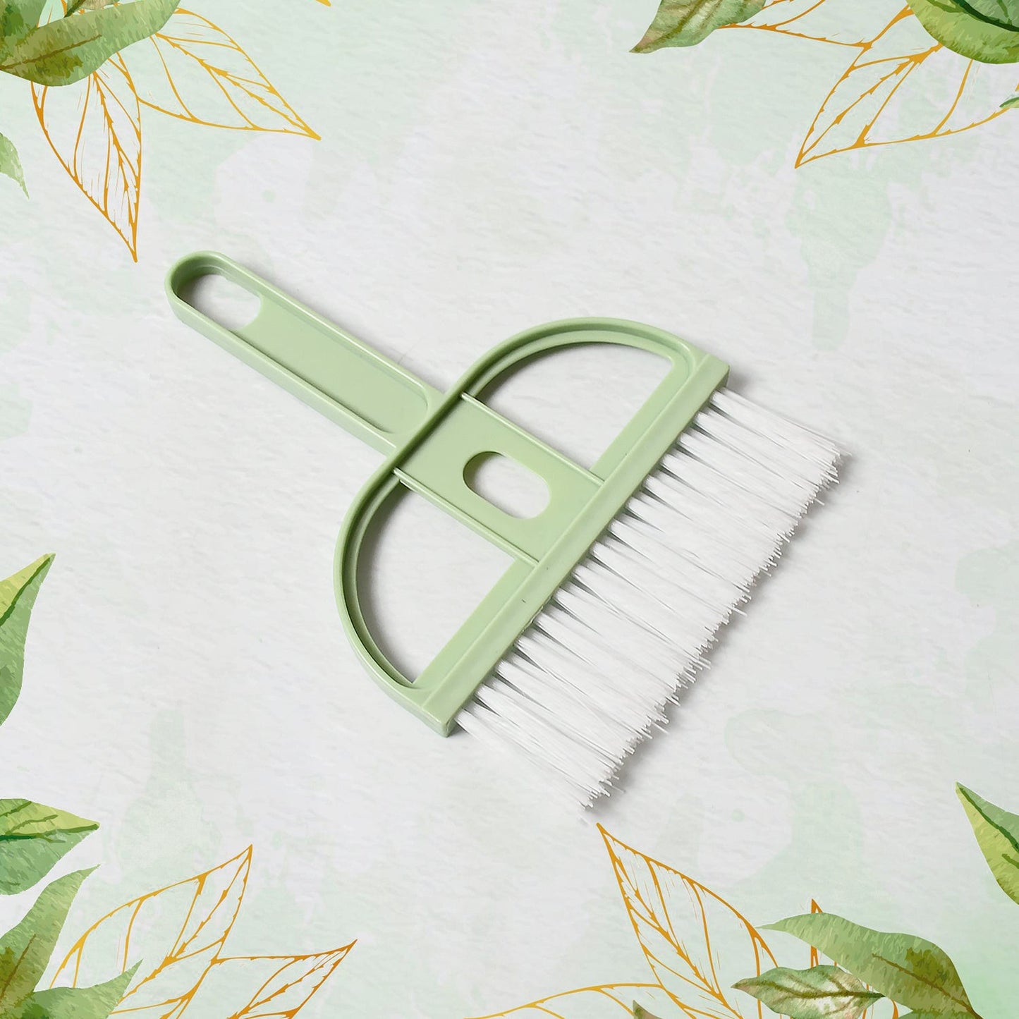 Side view of the interlocking Mini Dustpan with Brush Set for compact storage.