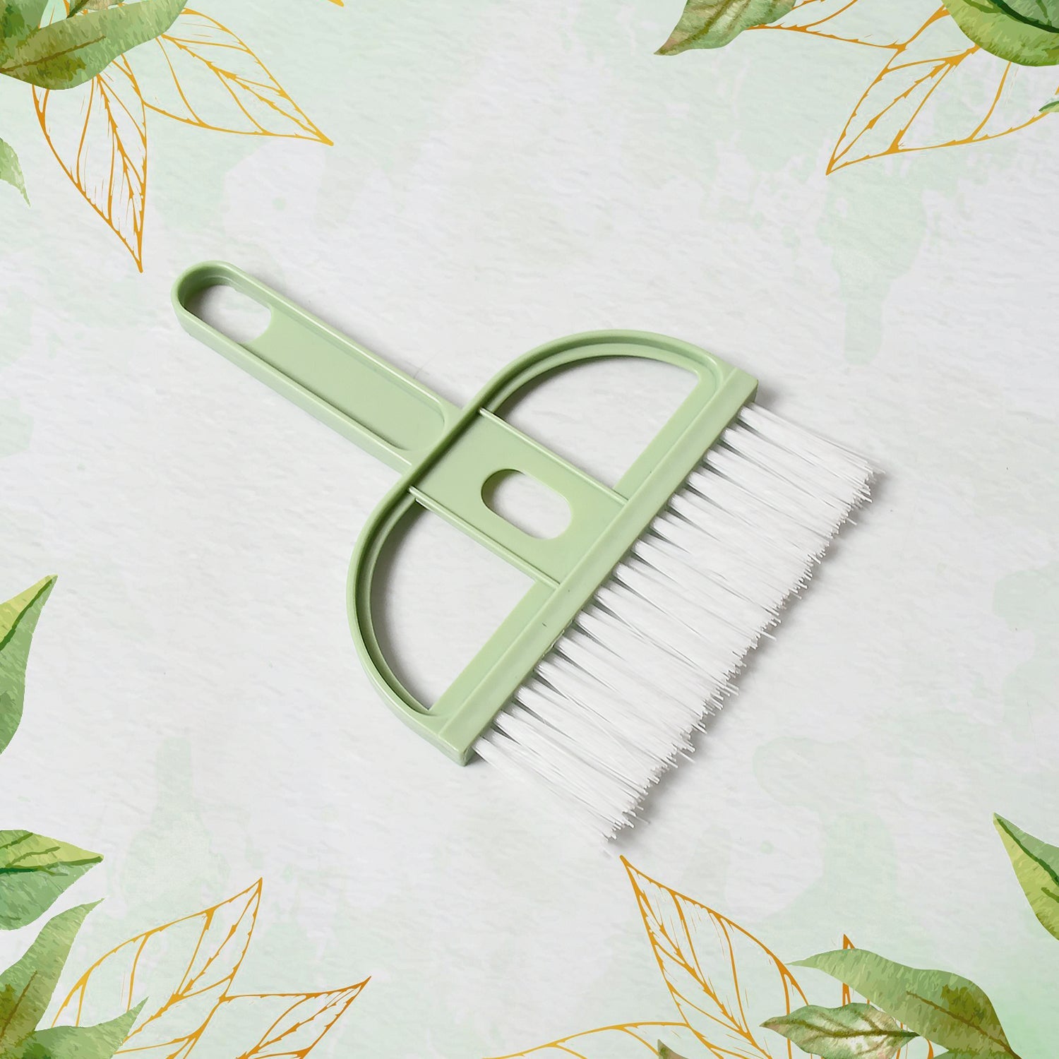 Side view of the interlocking Mini Dustpan with Brush Set for compact storage.