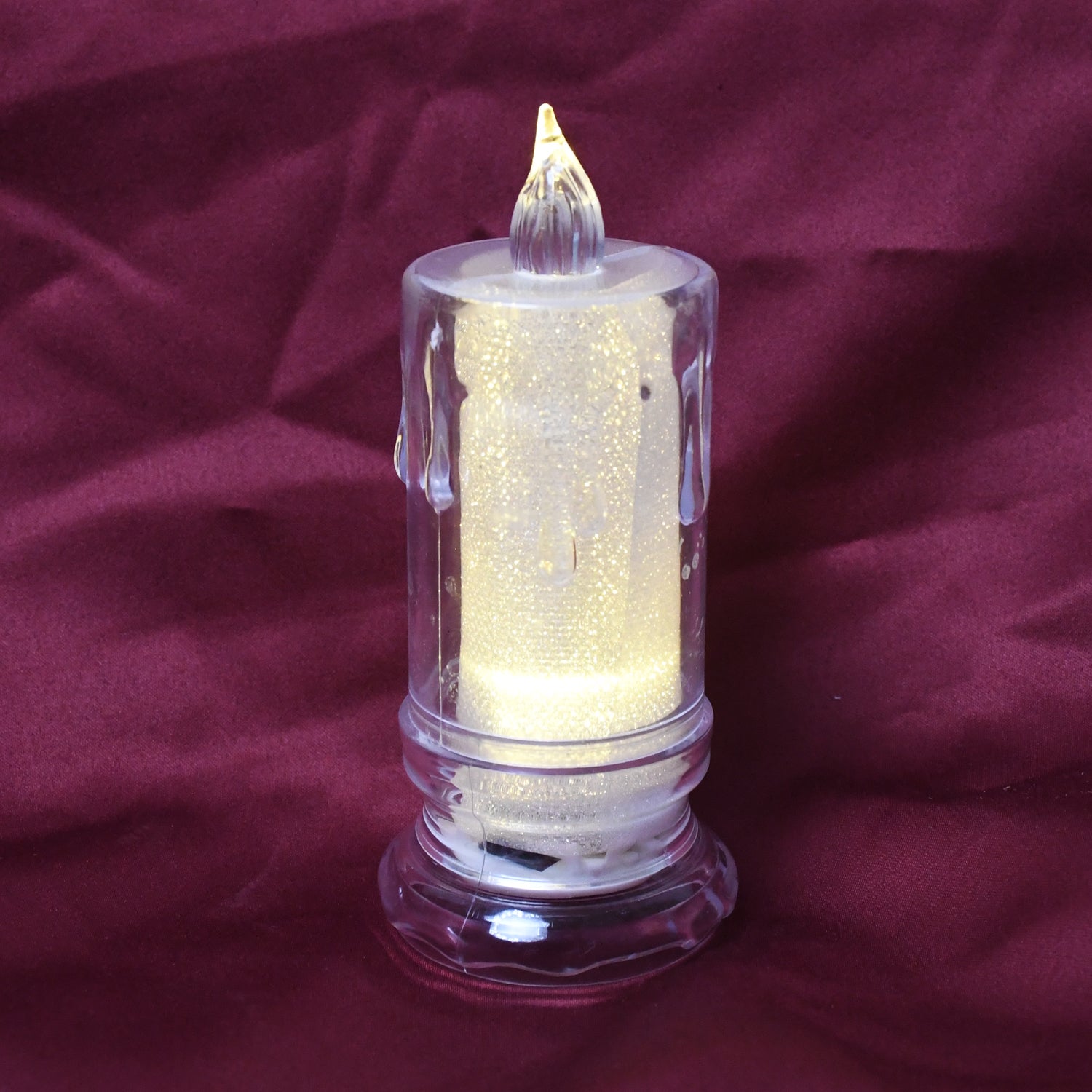 Battery-operated LED Tea Light Candle, ideal for various festival decorations.