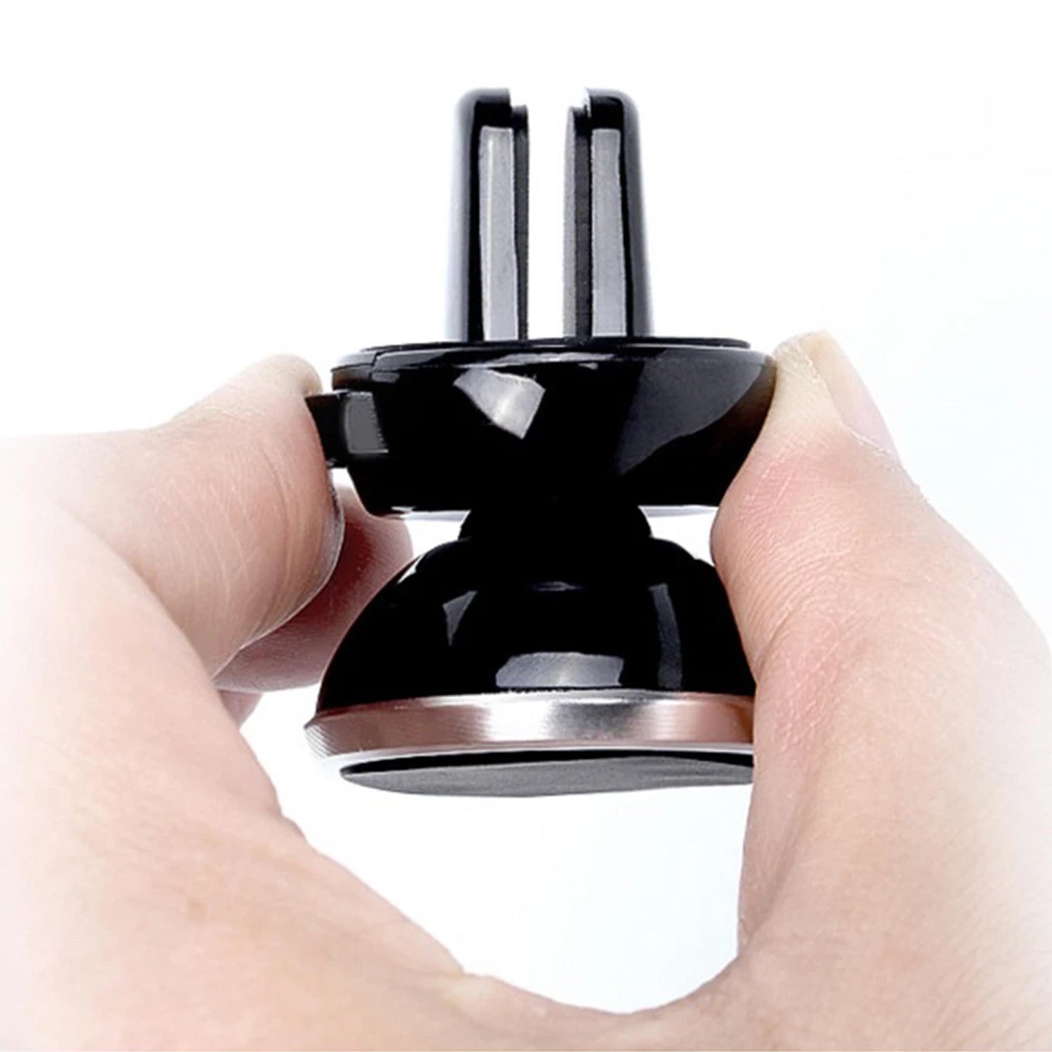 Magnetic car mobile stand with strong grip holding a smartphone securely