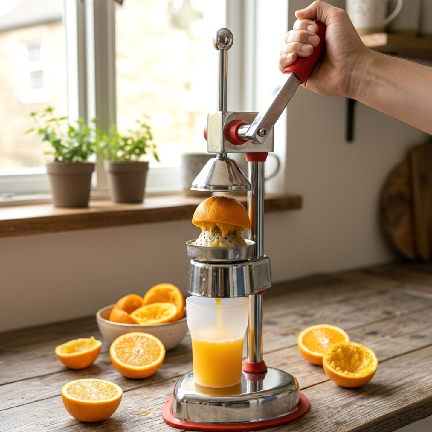 Heavy duty stainless steel fruit press juicer