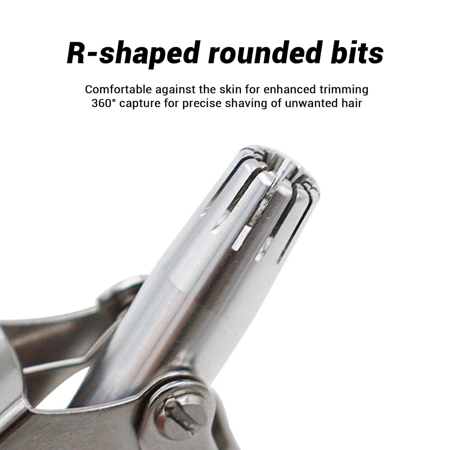 Handheld stainless steel nose hair removal device for precision trimming