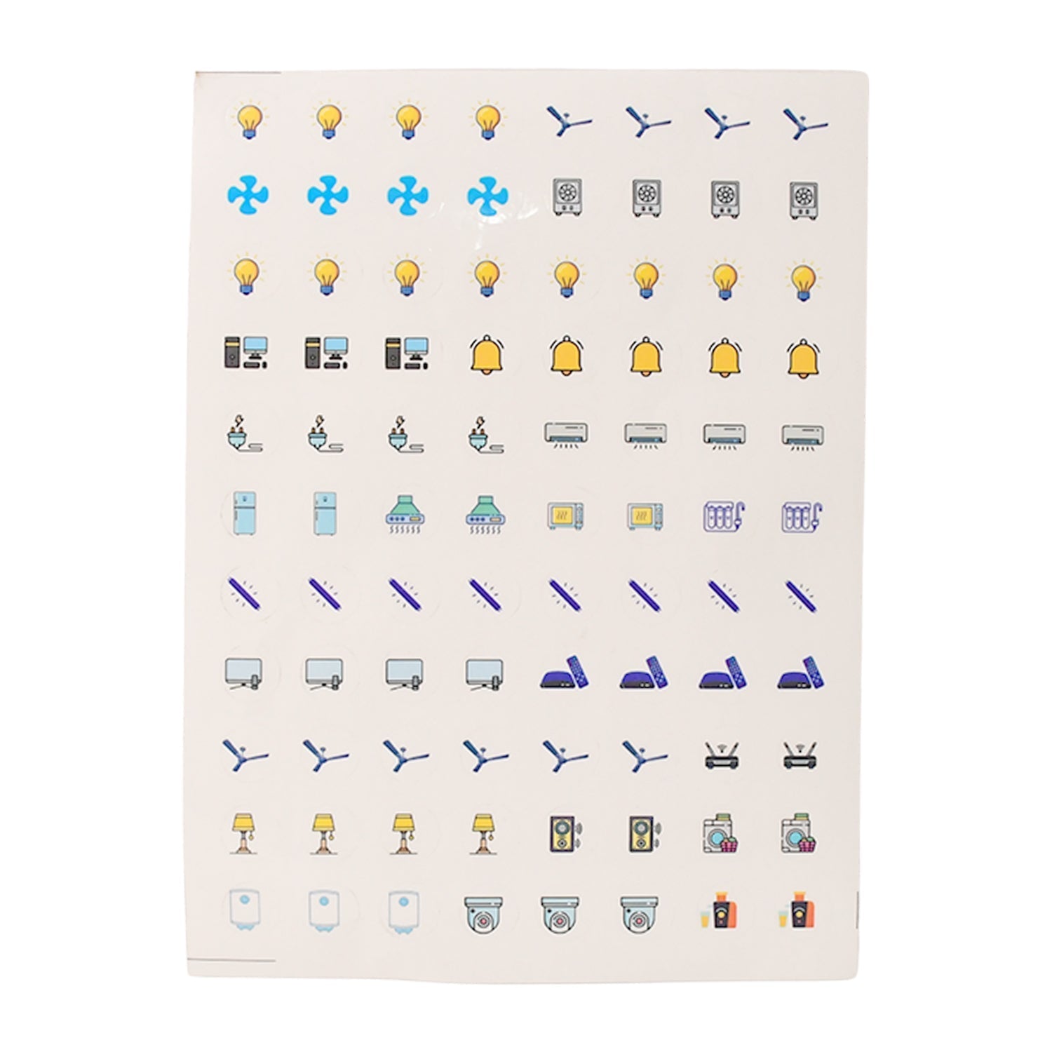 Fast ID Smart Switch Icon Sticker Set displayed on switch panels
