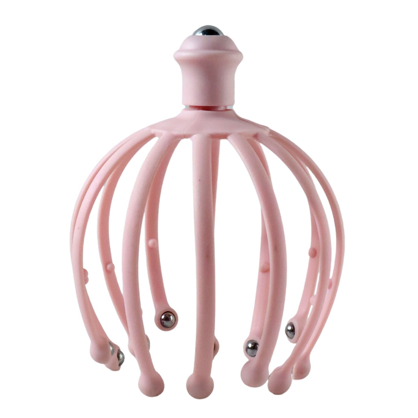 Ergonomically designed head massager for comfortable grip and use.