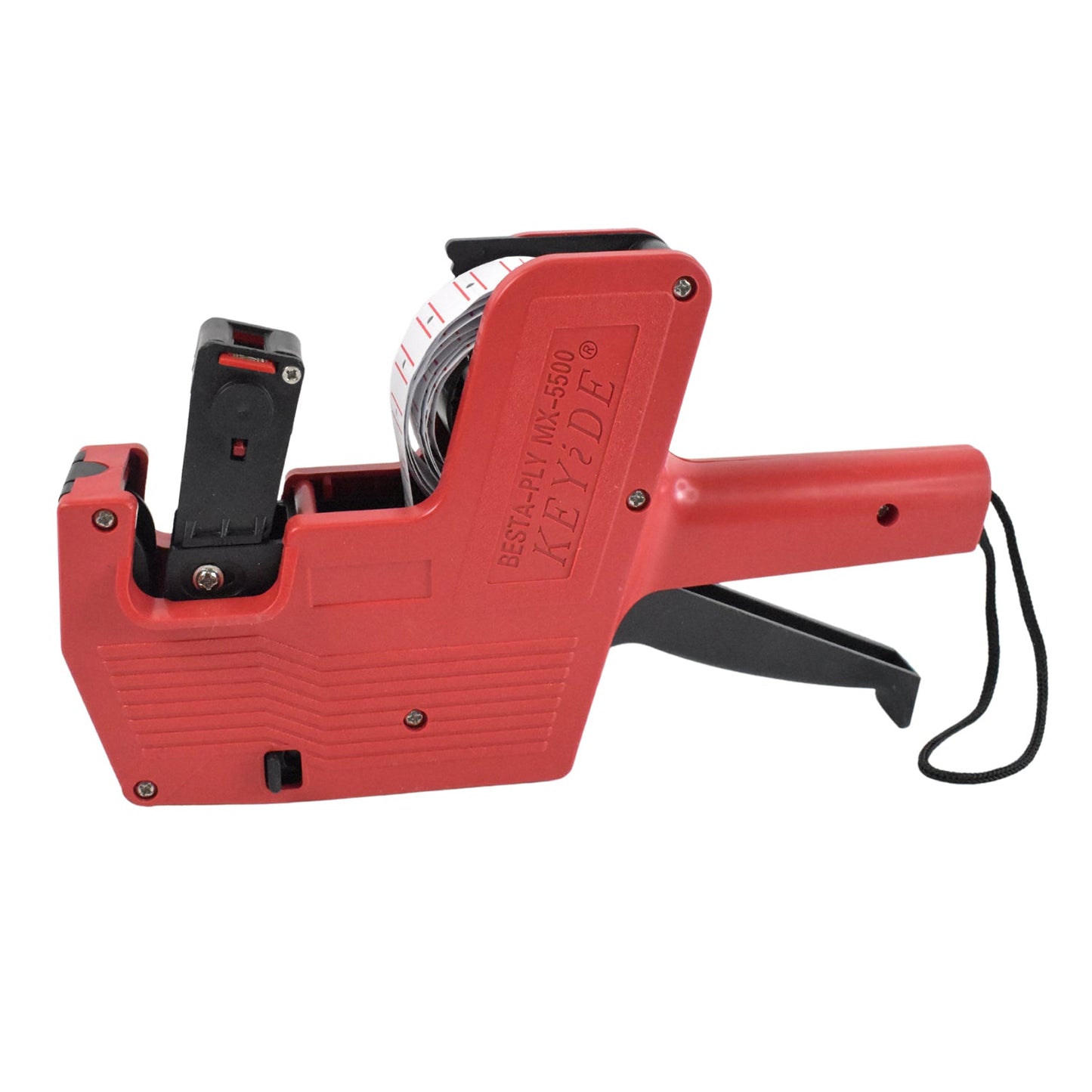 The compact Price Tag Gun shown next to an everyday item for size comparison, emphasizing its portability.