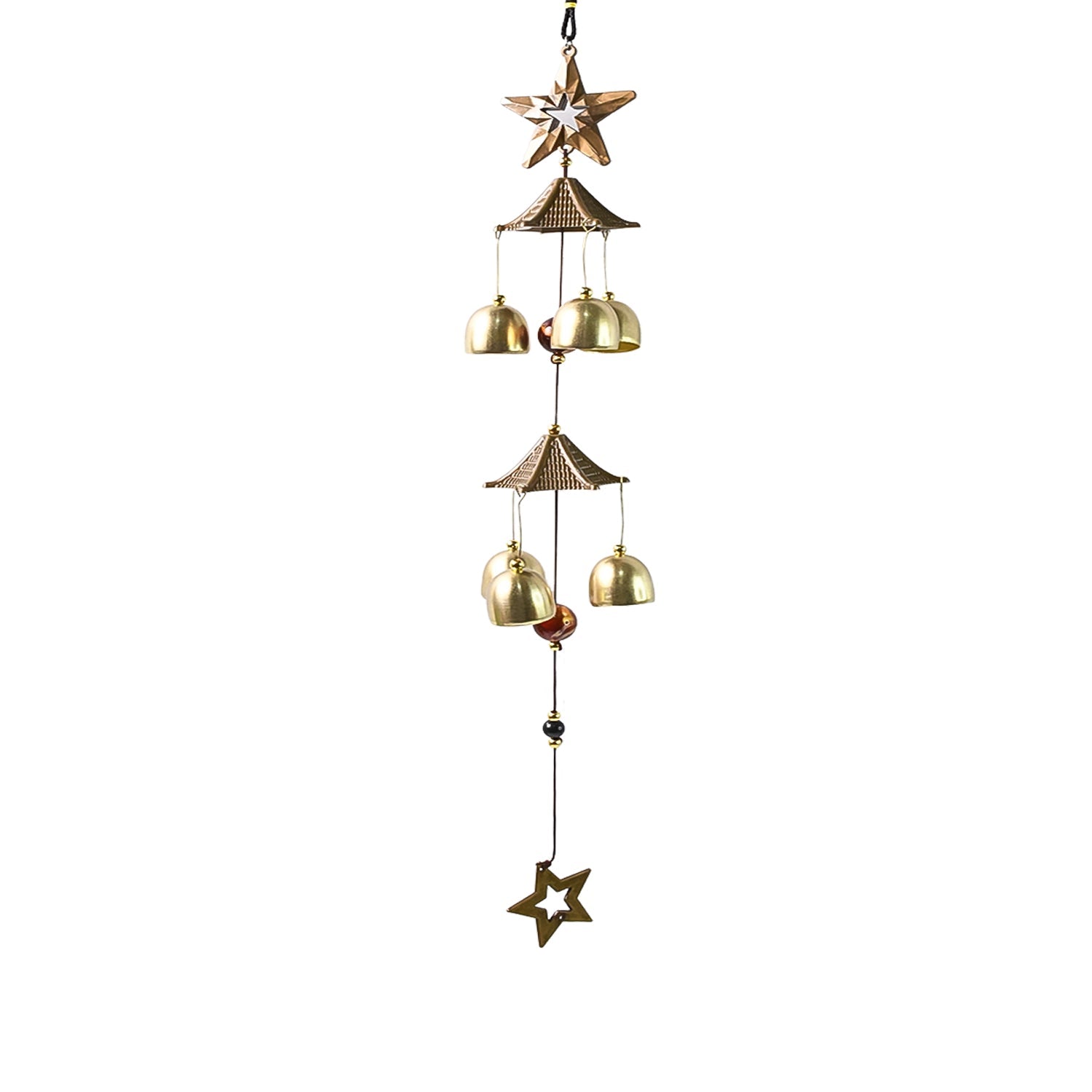 Handcrafted outdoor dragonfly wind chime enhancing garden atmosphere with pleasant sounds