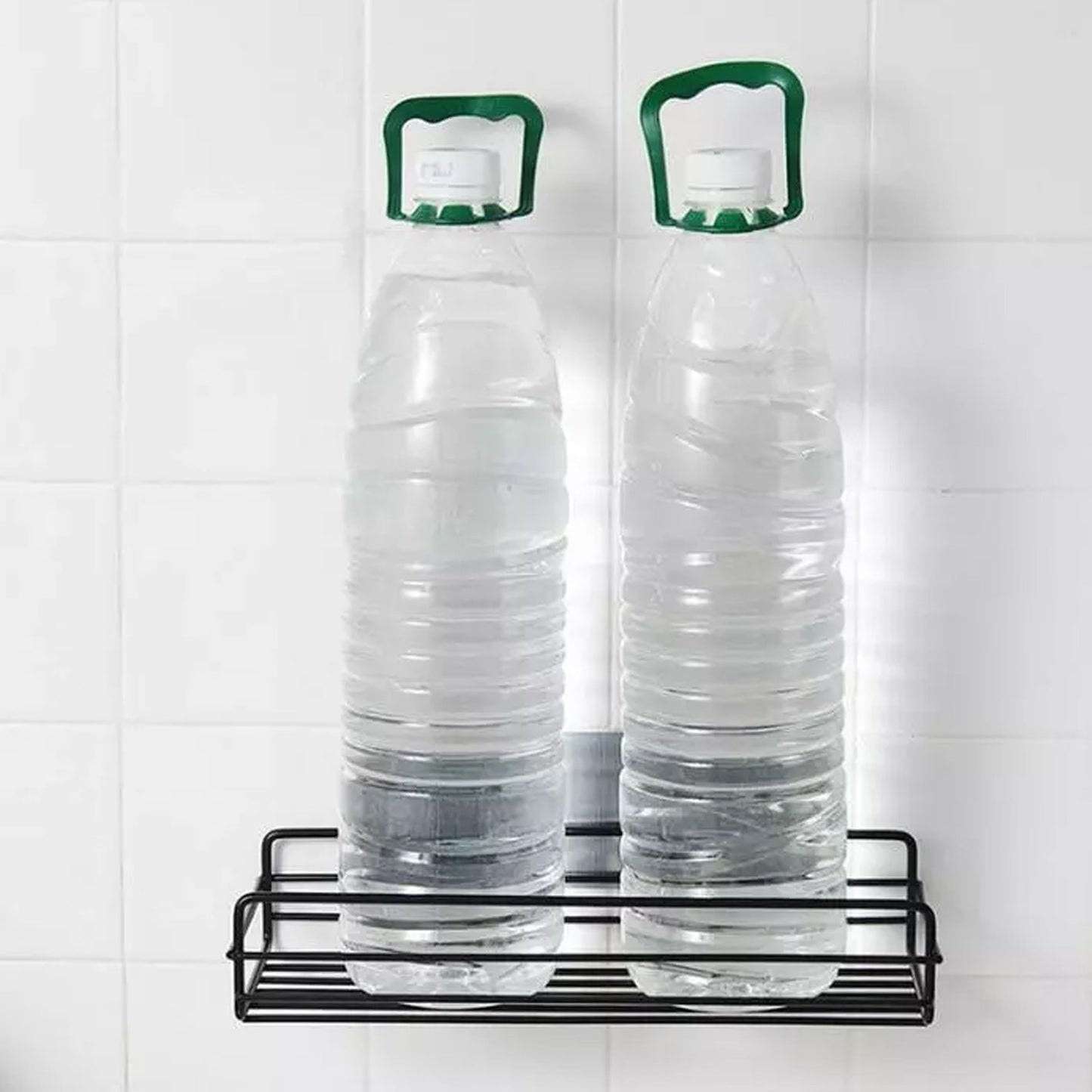 Metal wall mount storage rack for home essentials.