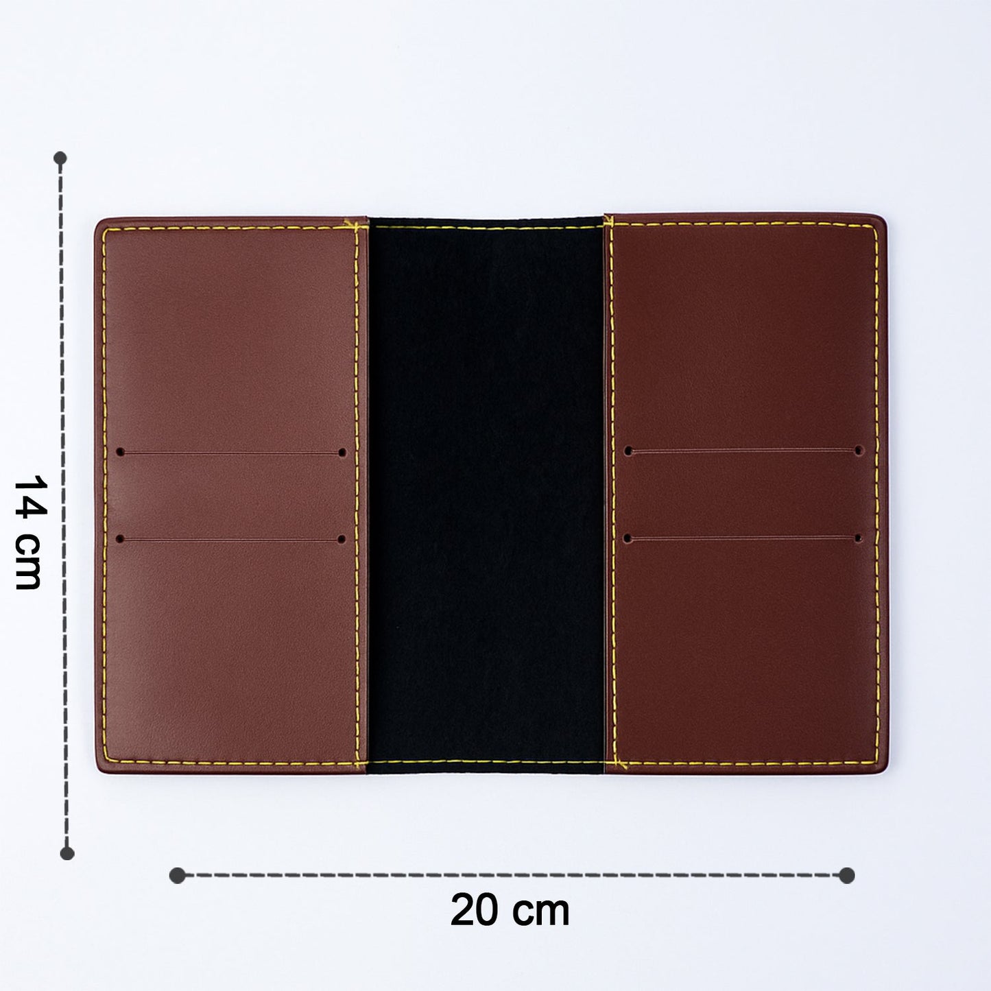 Slim PU leather travel wallet compact and easy to carry in pocket or bag
