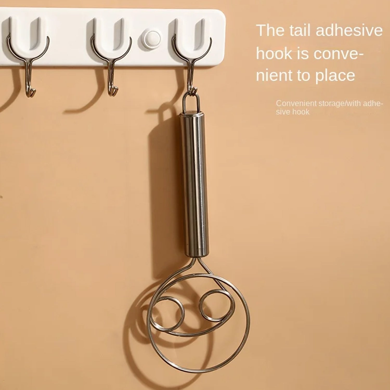Premium stainless steel dough whisk, ideal for Indian kitchens.