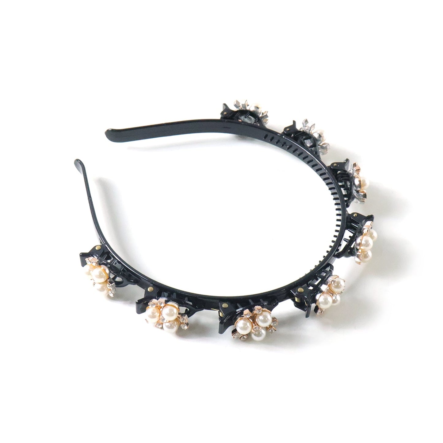 Girls floral headband with pearls for festive occasions