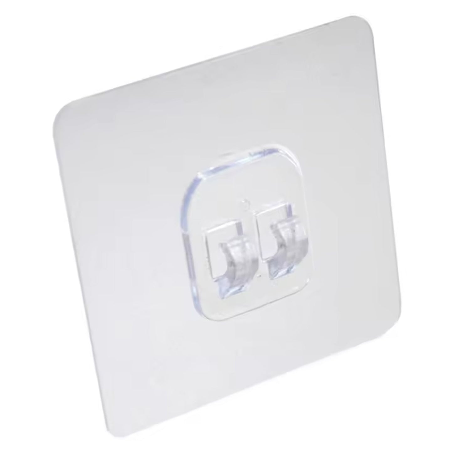 Self-adhesive wall hook holding a towel neatly in a modern bathroom.