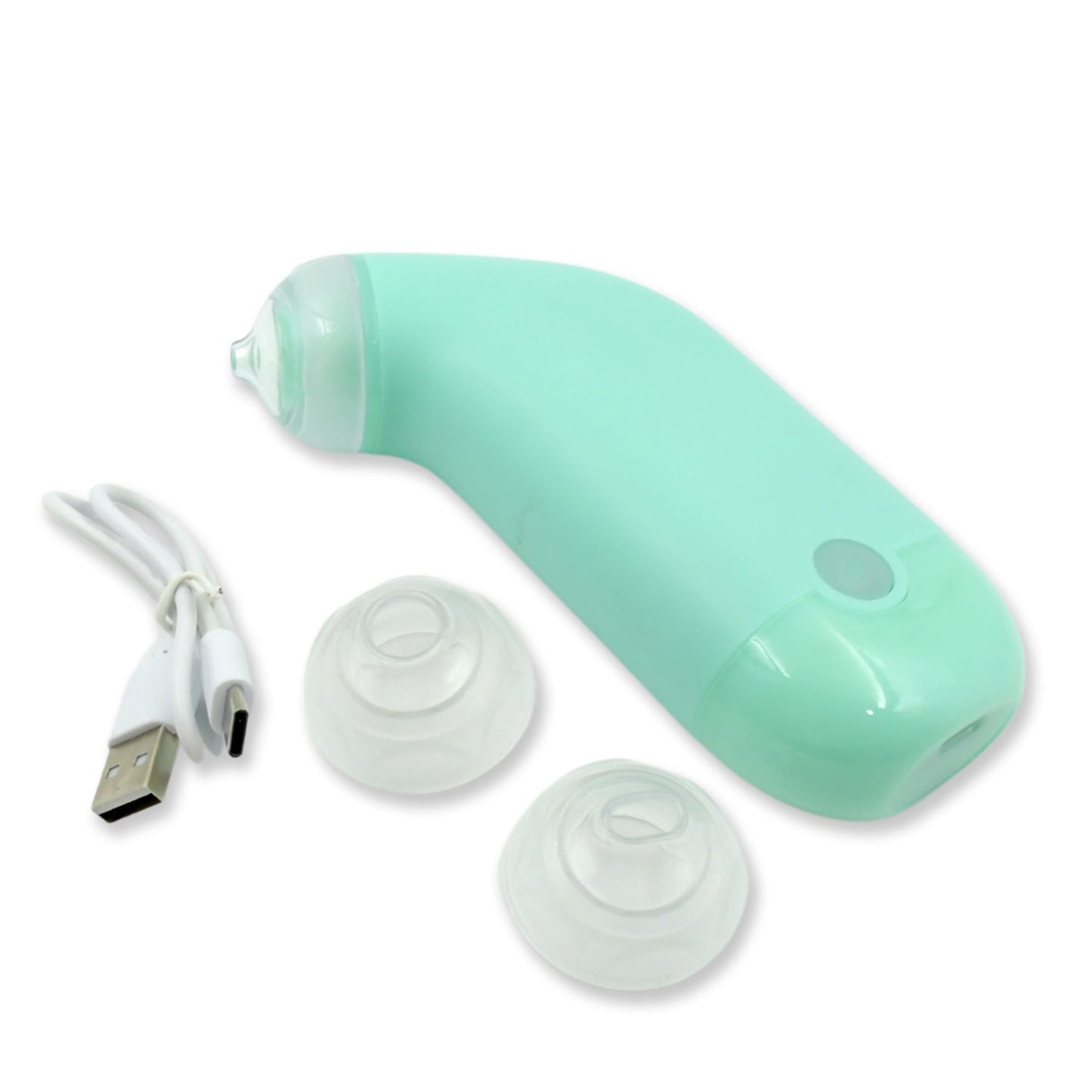 GlowForm's Vacuum Blackhead Remover with a smooth black finish on a clean surface.