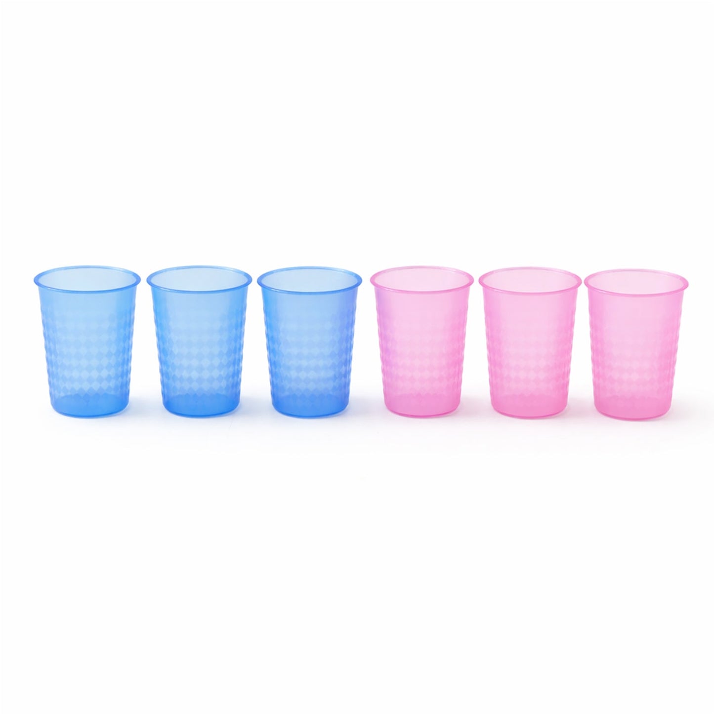 Close-up of durable plastic beverage glasses