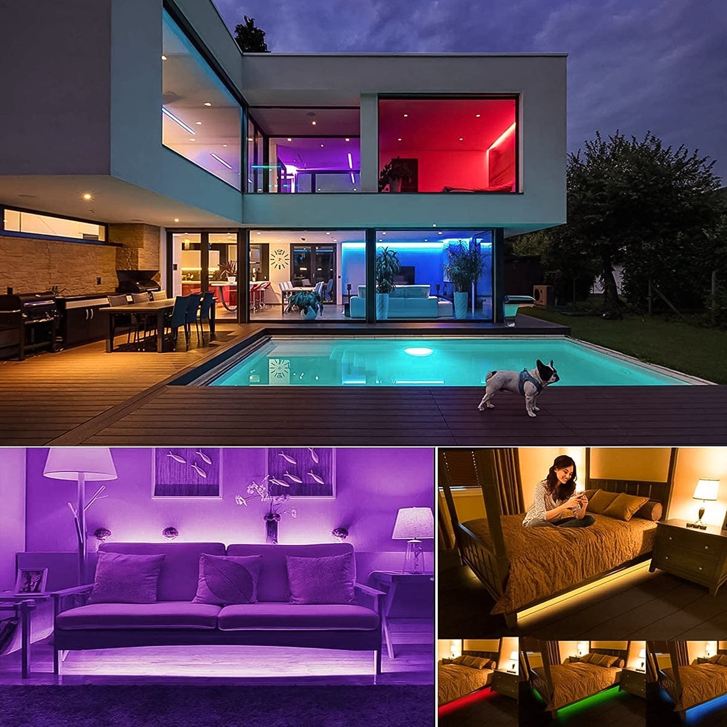 USB-powered 3M RGB LED mood lights transforming a gaming setup.