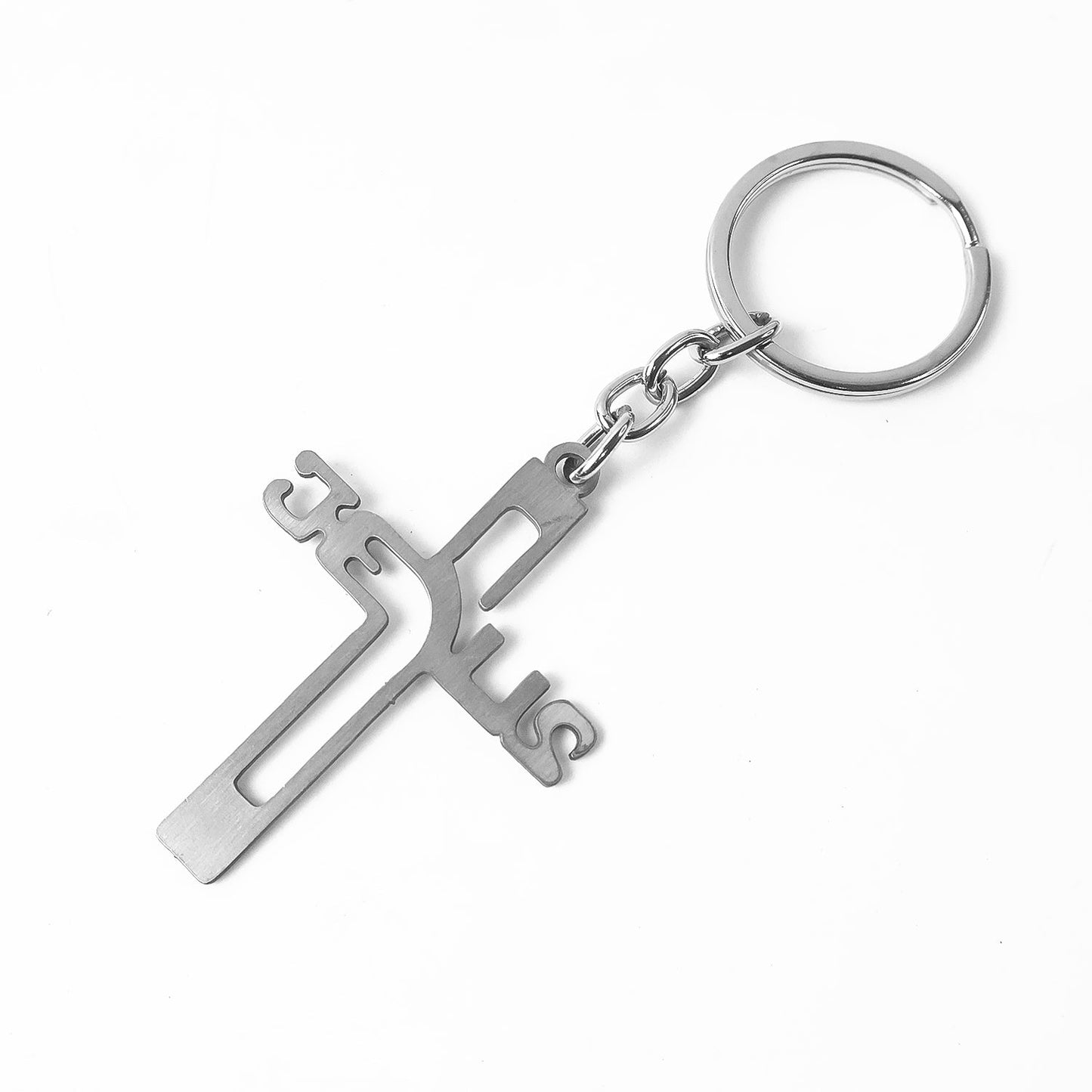 Devotional metal cross keychain for daily spiritual use