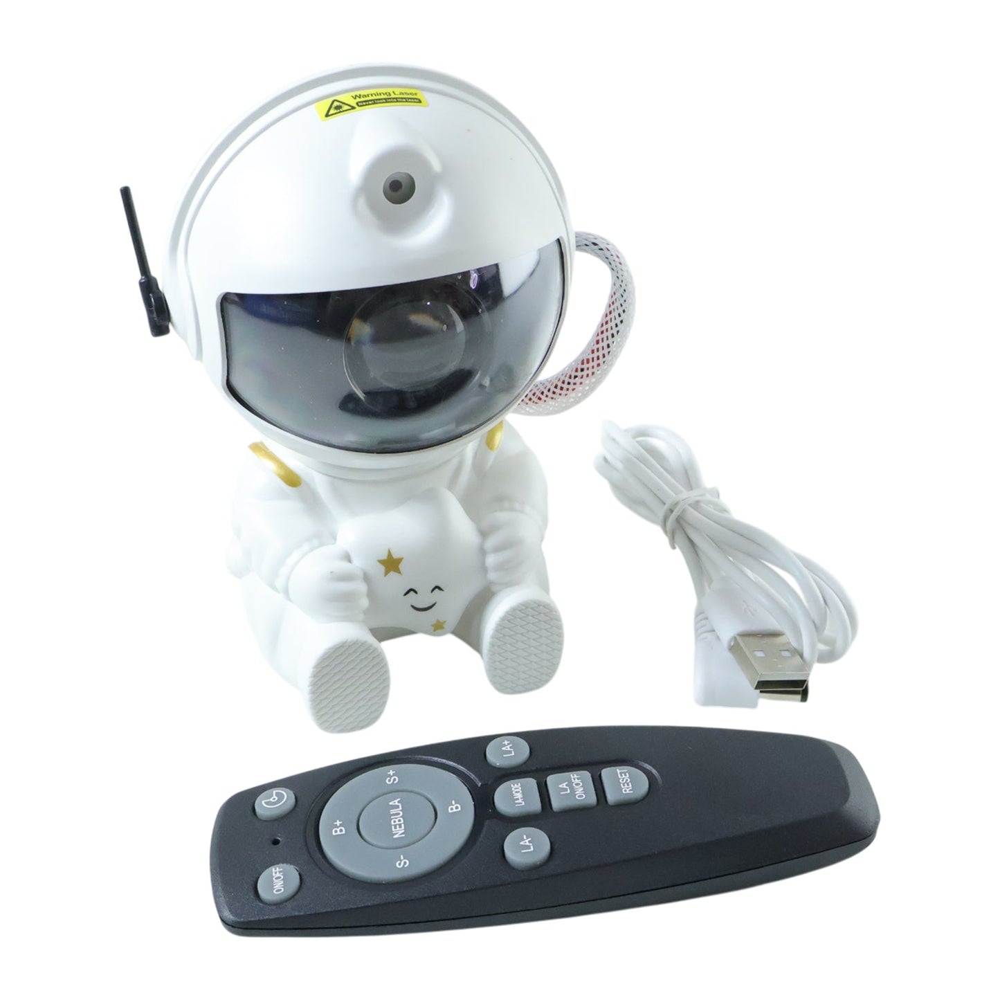 LED light feature of astronaut galaxy star projector night lamp