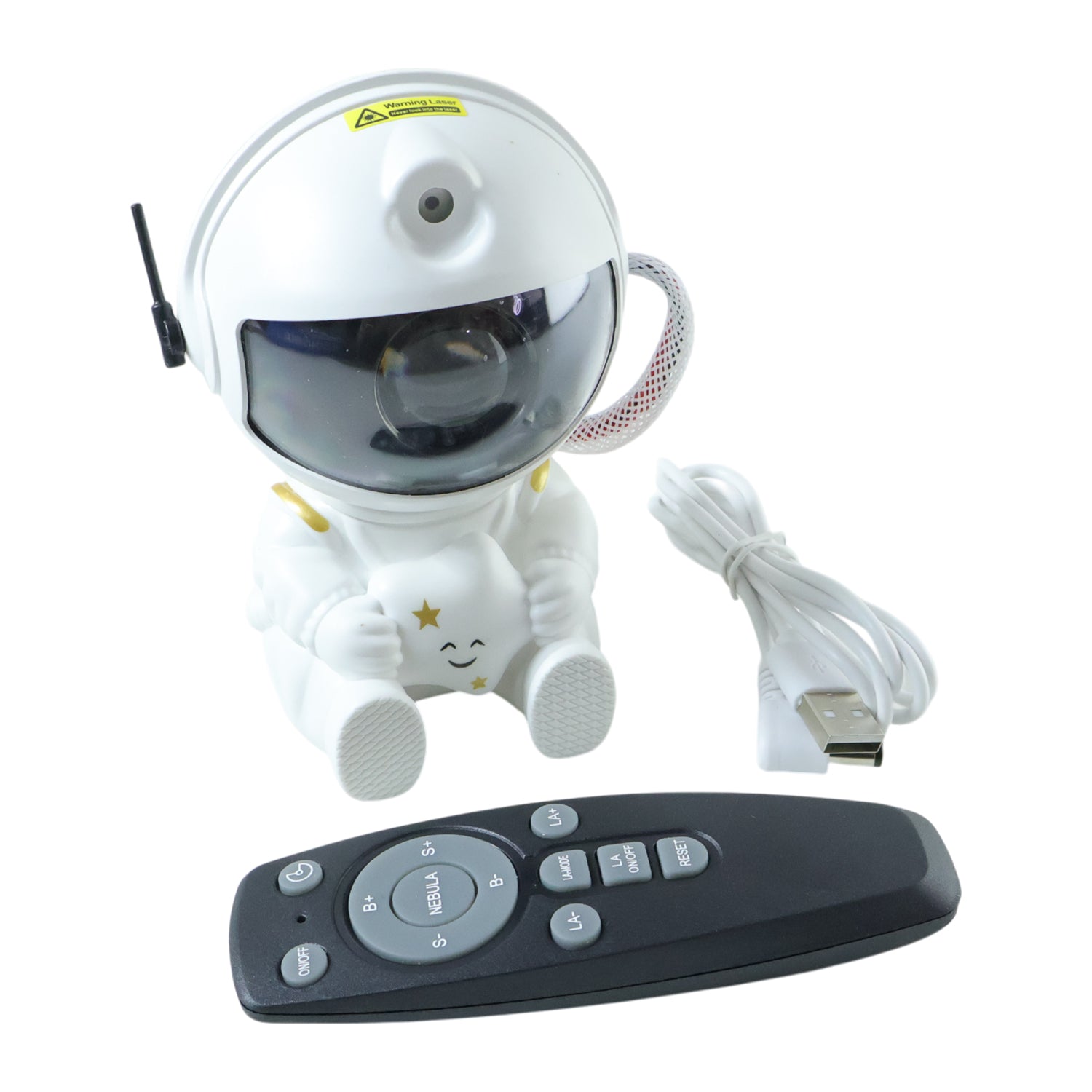 LED light feature of astronaut galaxy star projector night lamp