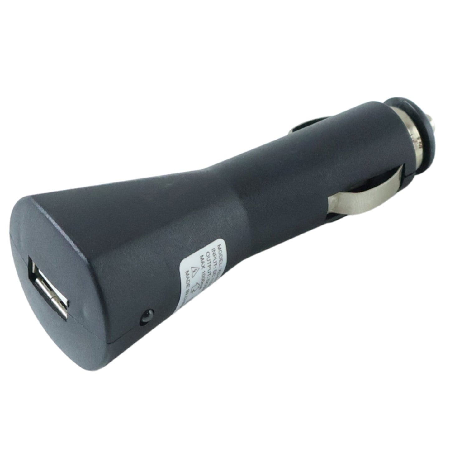 Vehicle USB charger adapter connected to smartphone for charging
