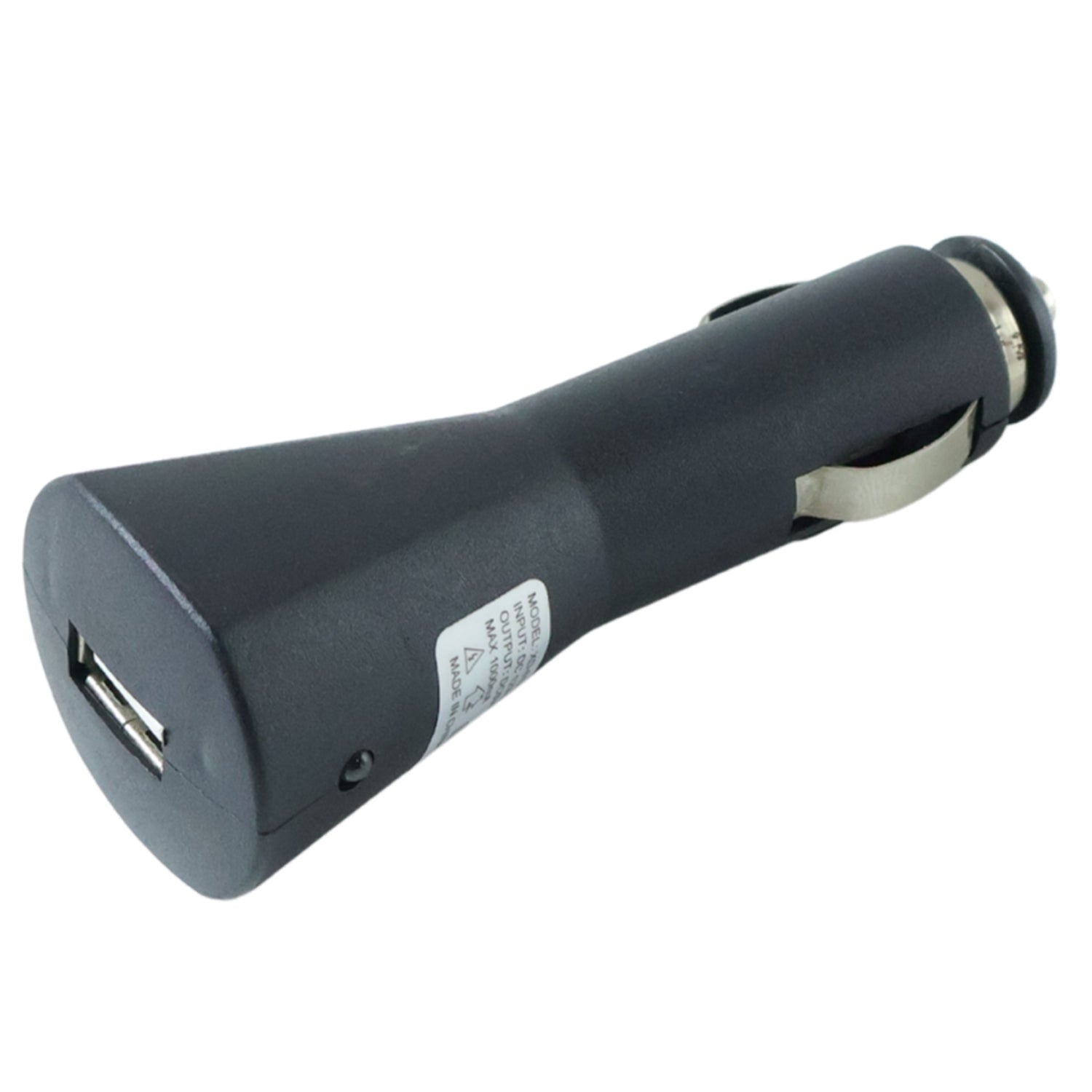 Vehicle USB charger adapter connected to smartphone for charging