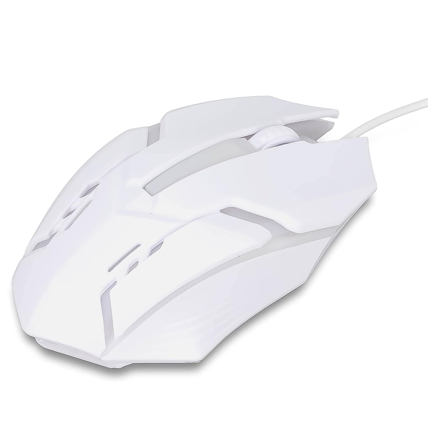 Another angle of the ergonomic wired gaming mouse, displaying its smooth finish and design.