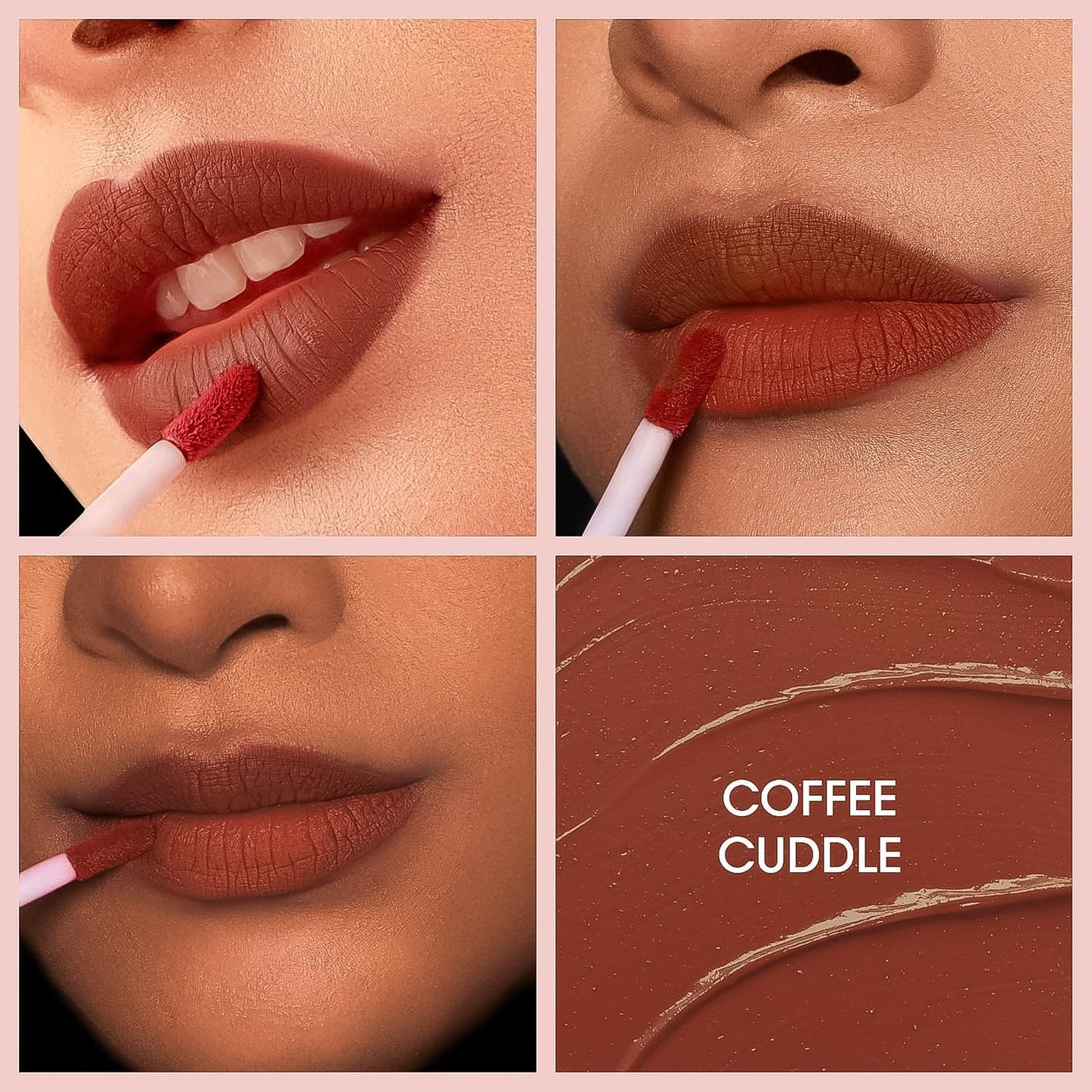 Liquid lipstick applicator wand demonstrating smooth, precise application