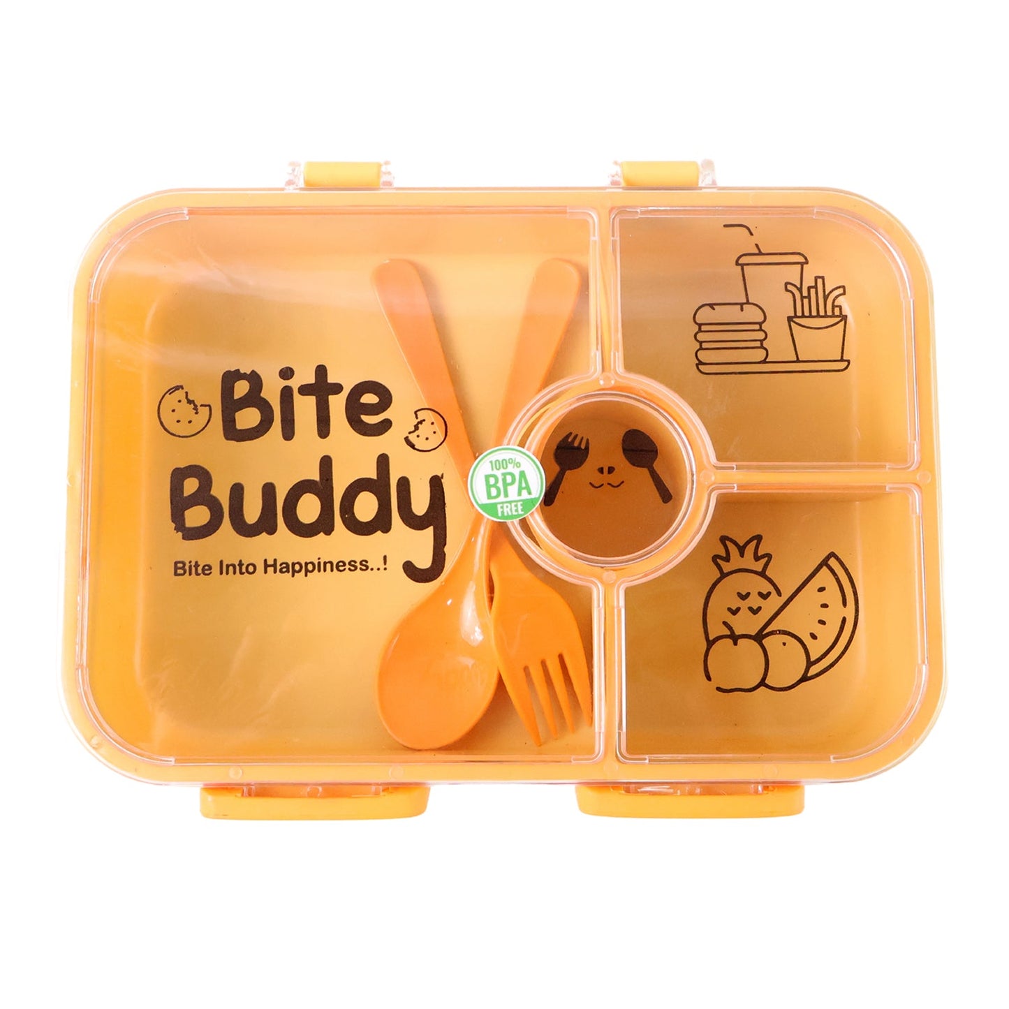 BPA-free plastic tiffin box suitable for kids and office use