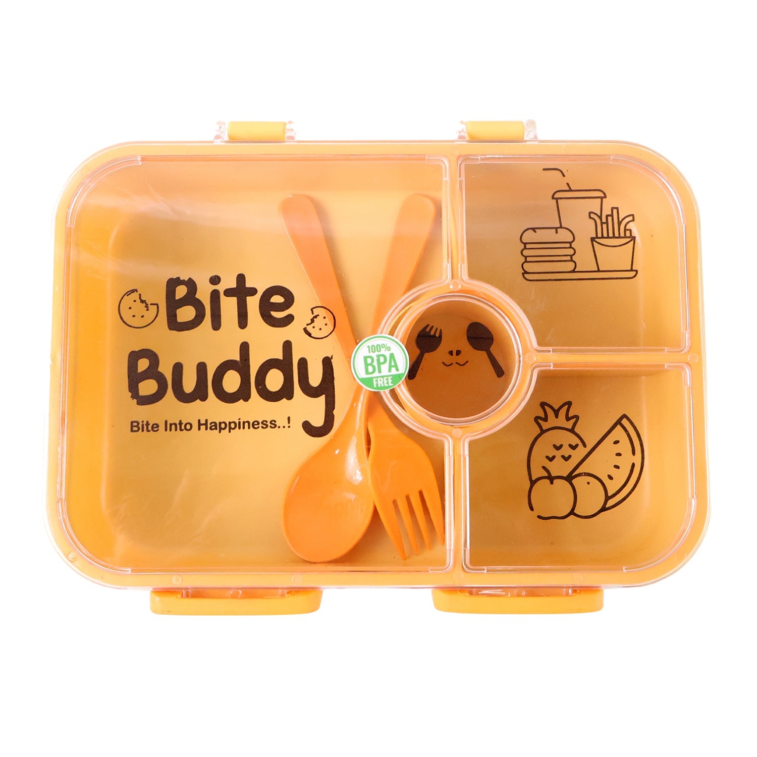 BPA-free plastic tiffin box suitable for kids and office use