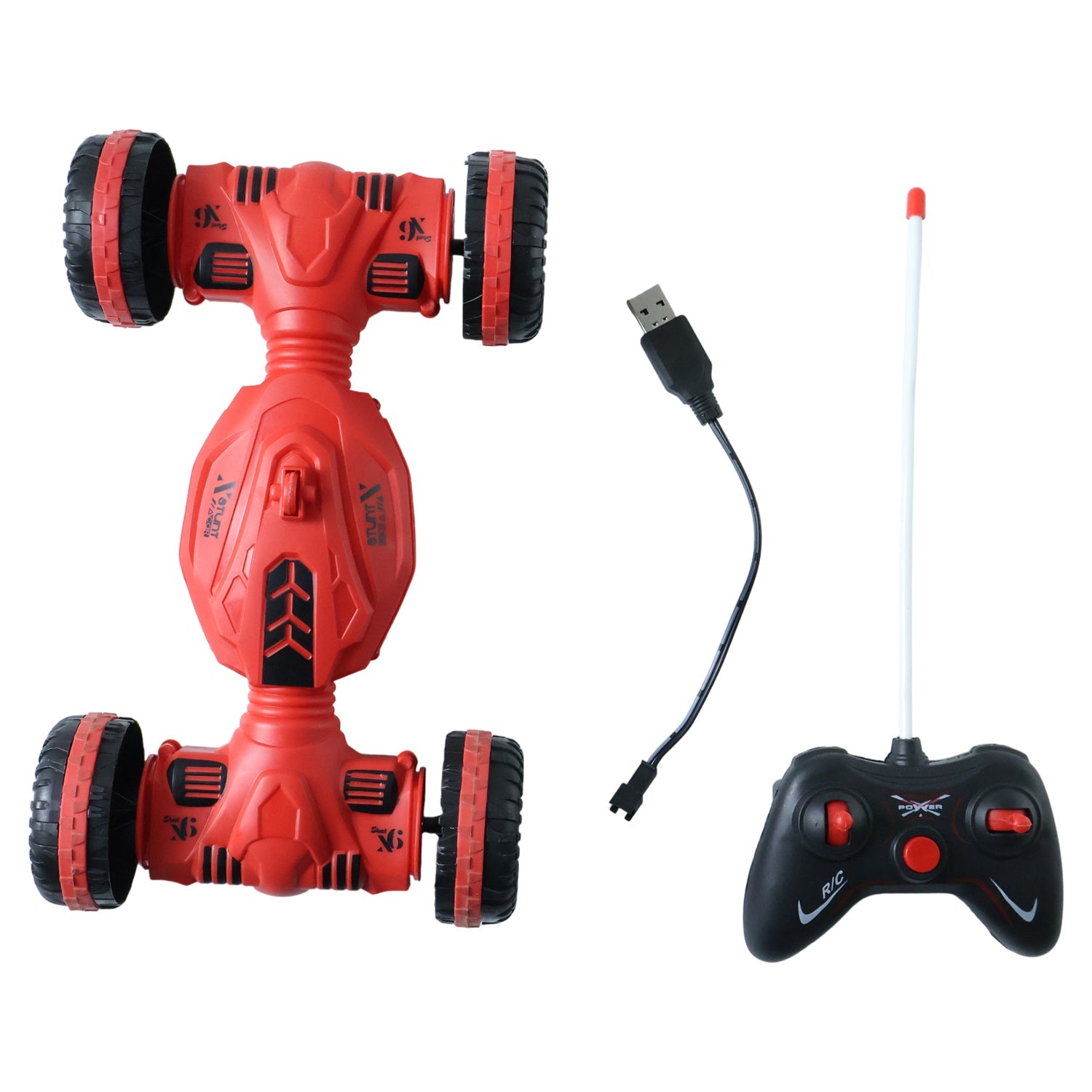 Remote control stunt car featuring high-speed balanced wheels
