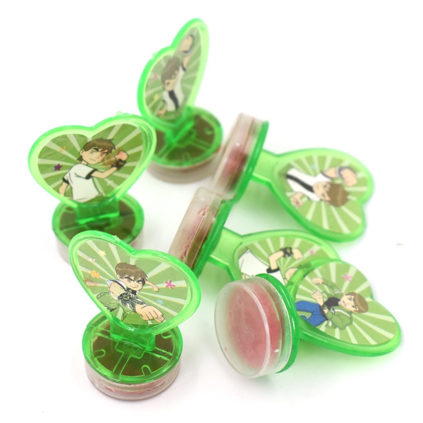Playful heart-shaped reward stamps, making learning engaging for children.