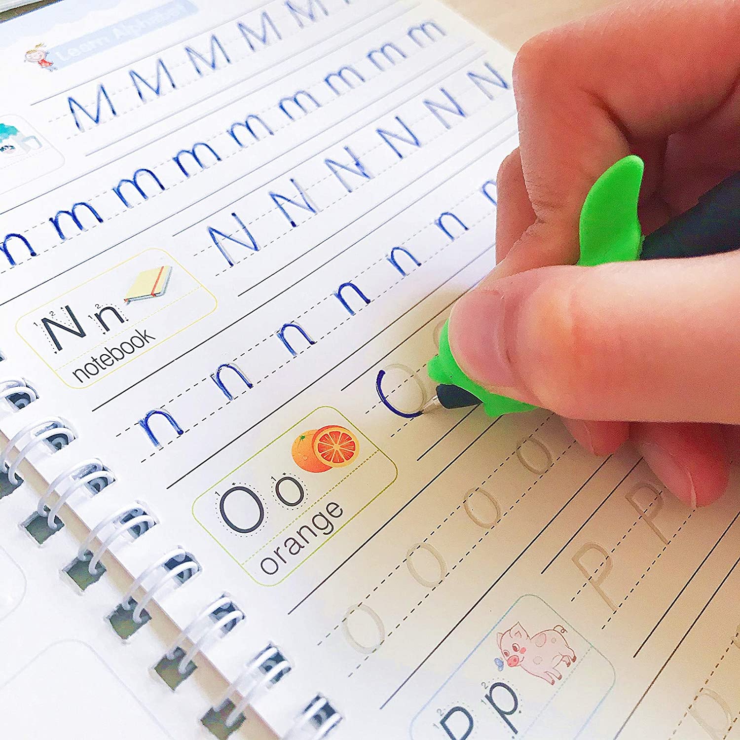 Illustrated Magic Copybook promoting educational writing practice.
