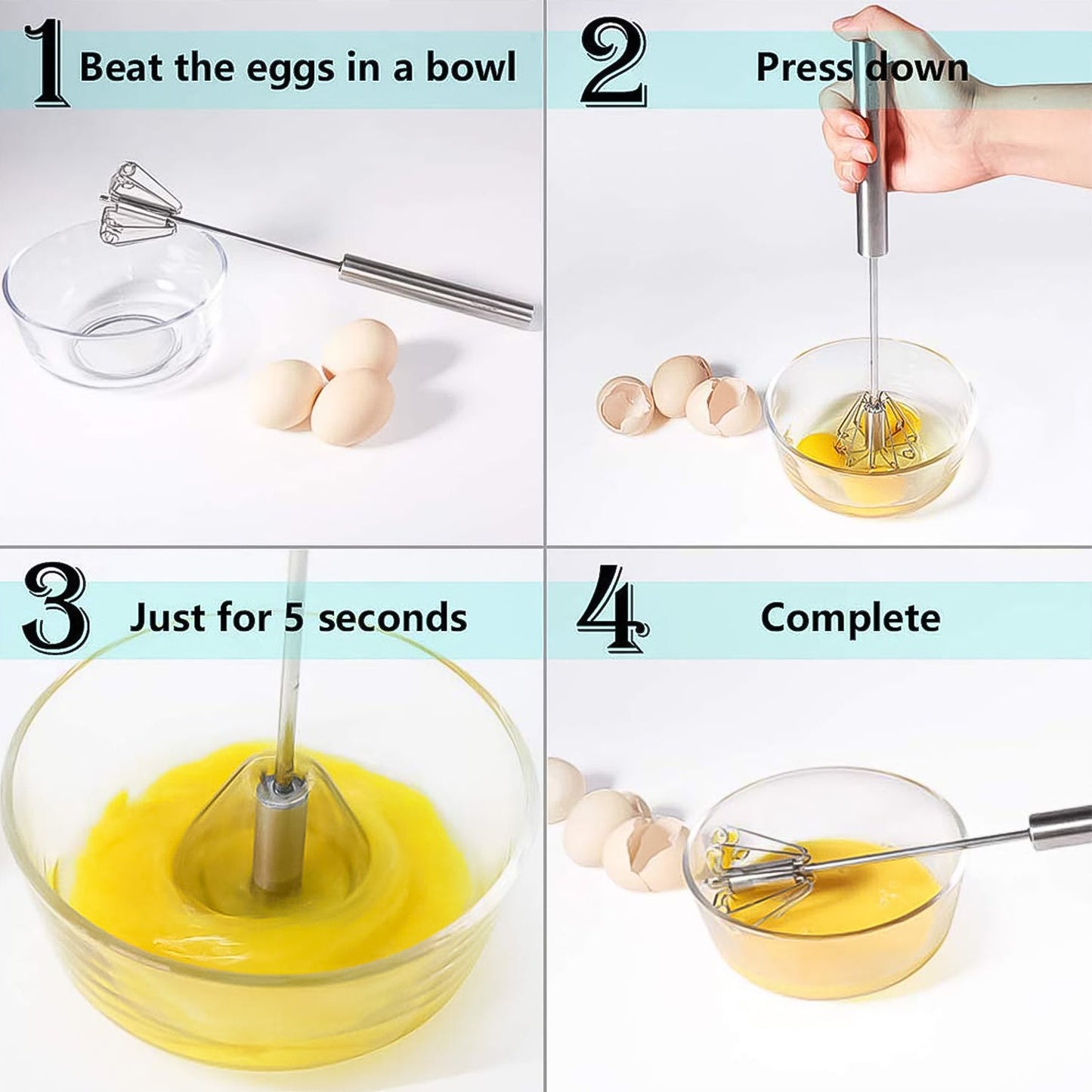 Ergonomic handle of the Konvex hand push mixer, designed for comfortable grip and easy operation.