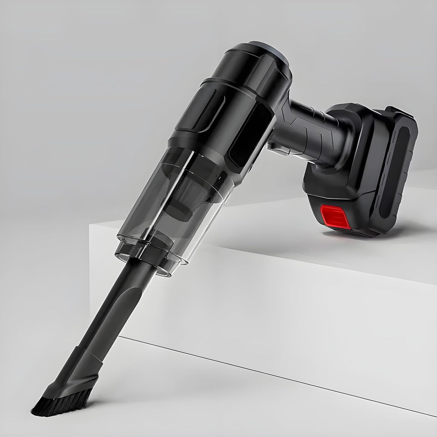 3-in-1 wireless vacuum cleaner demonstrating its powerful blower function for quick dust removal.