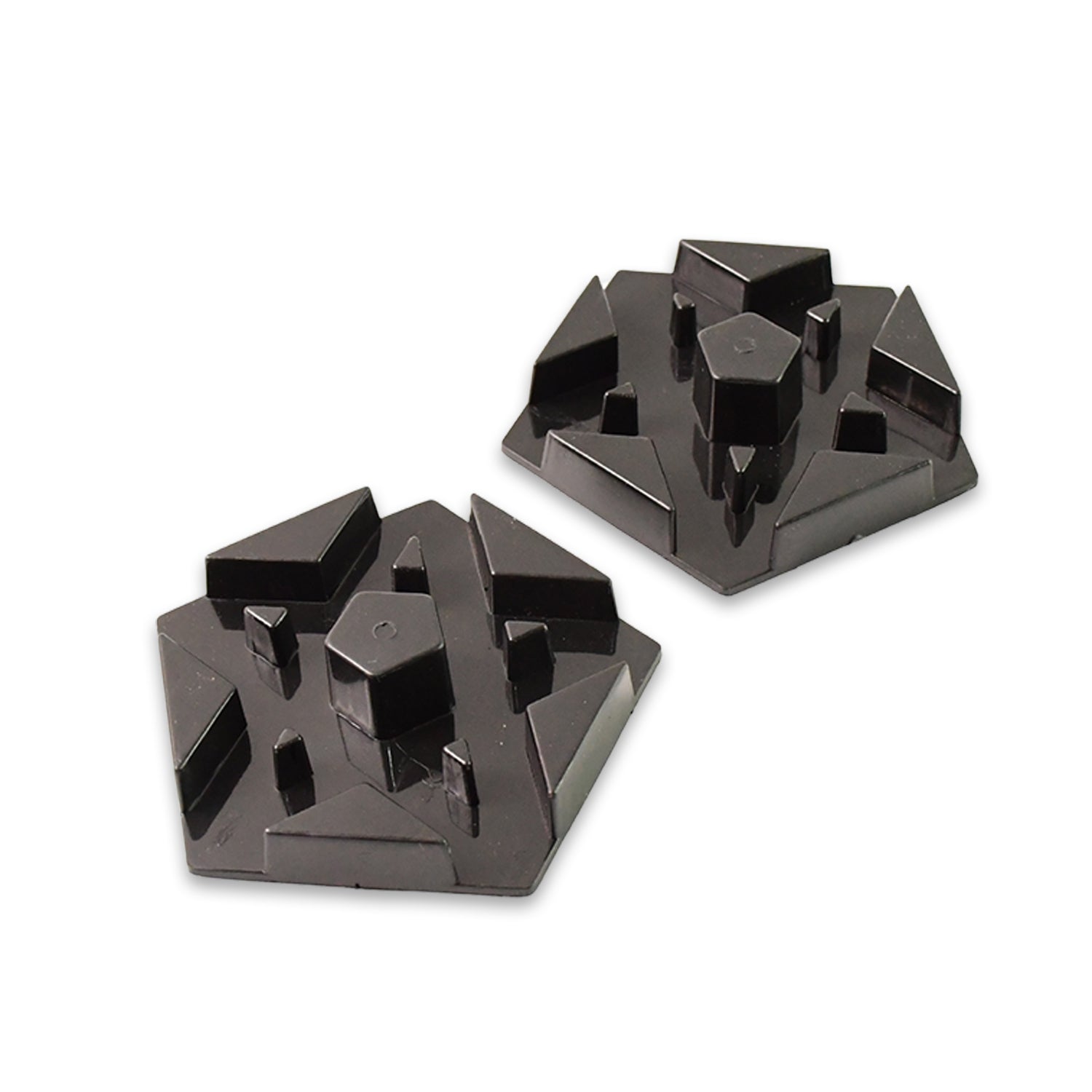 Compact portable plastic mobile stand with anti-slip base supporting smartphone