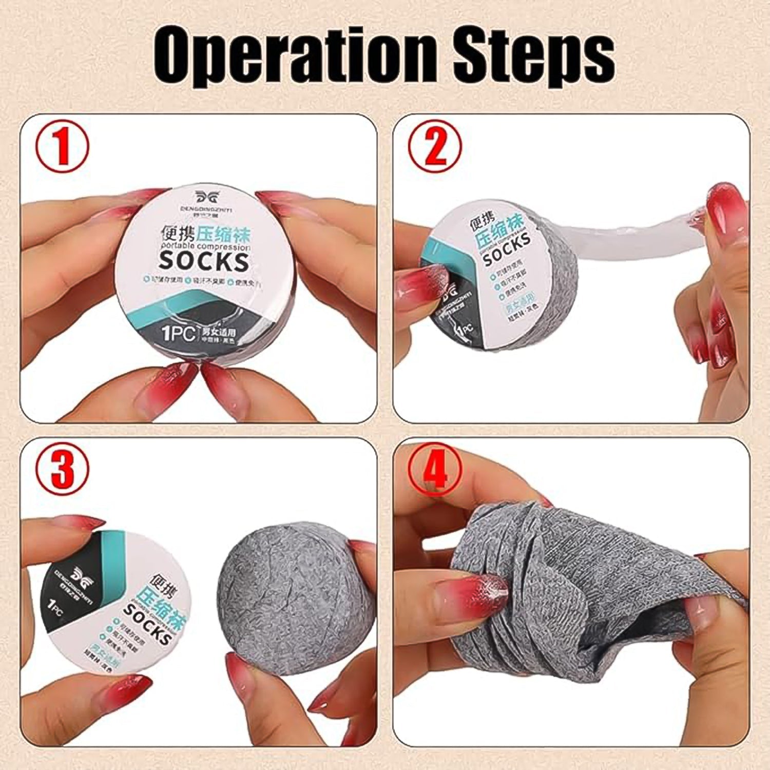 Multiple pairs of single-use socks bundled together for convenience.