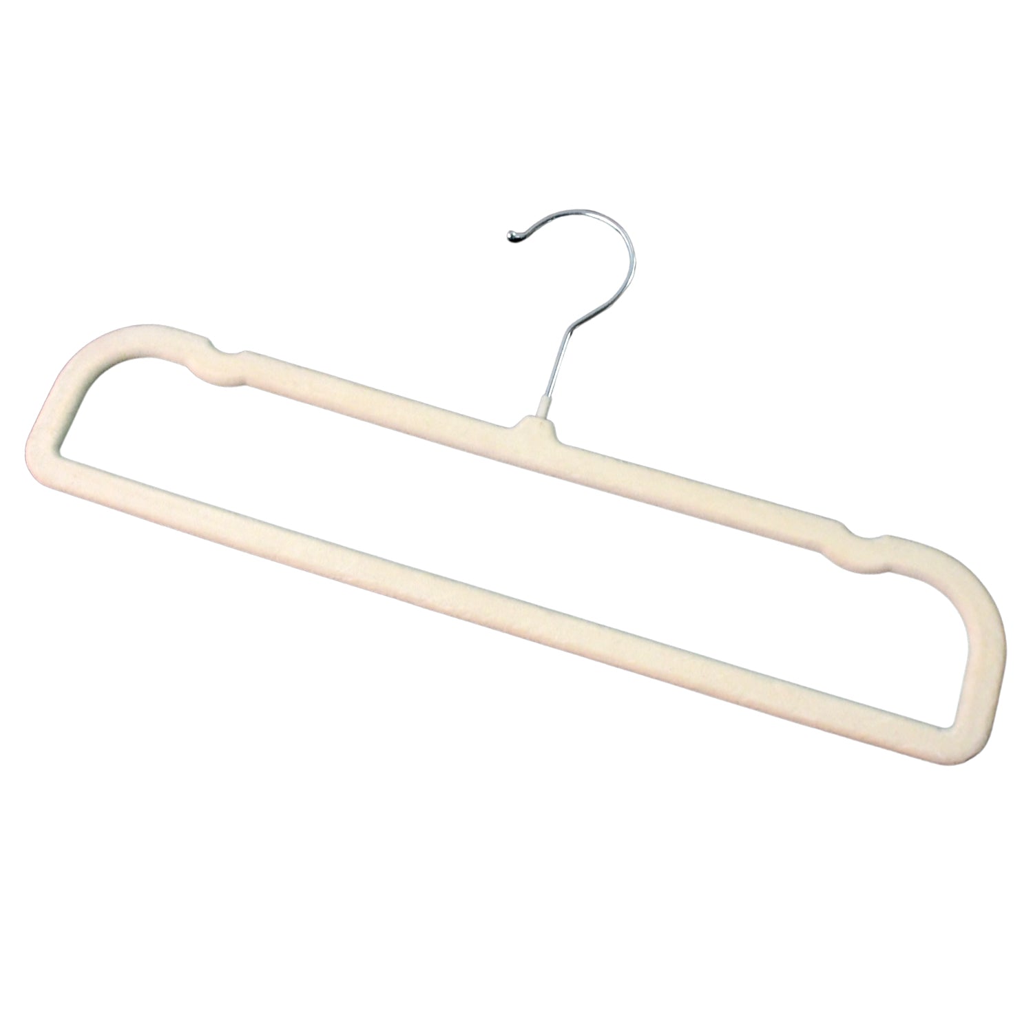 Slim profile velvet non-slip cloth hanger for multipurpose garment hanging