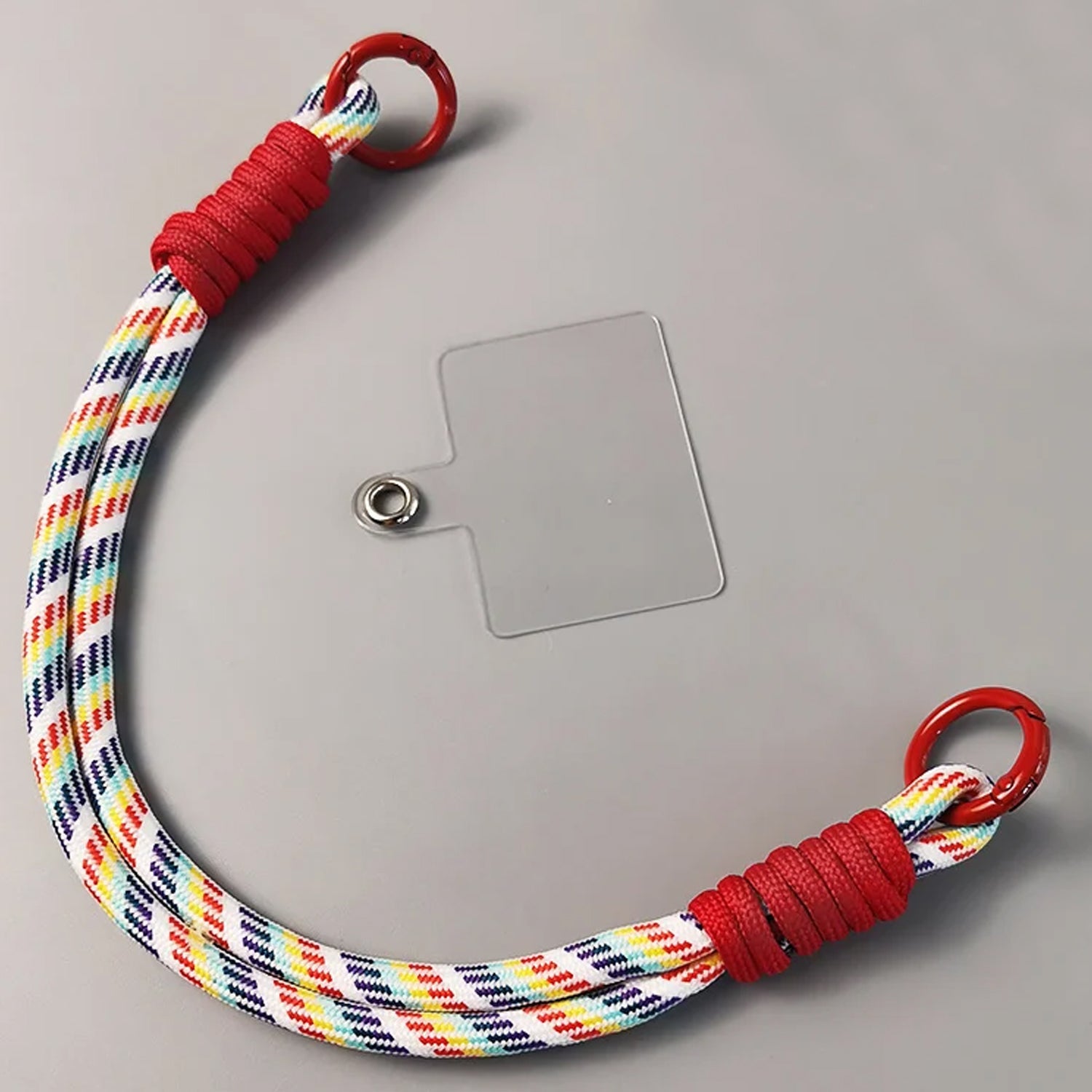Universal Phone Lanyard with a smartphone, highlighting its adjustable length and versatile design.