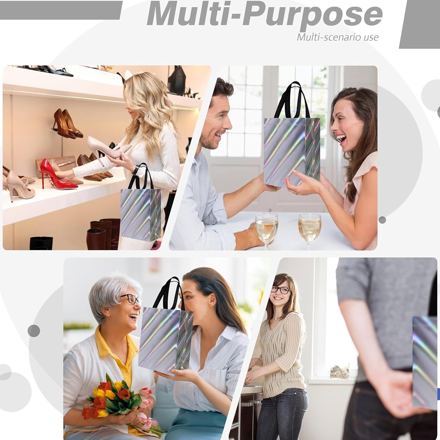 Multipurpose reusable birthday gift bag for adults and kids
