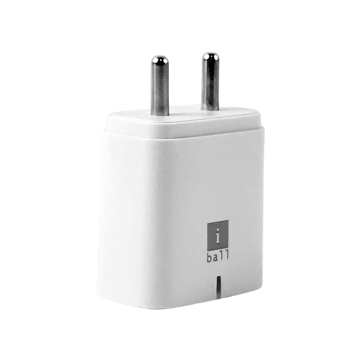 iBall fast charging USB wall charger adapter in white color