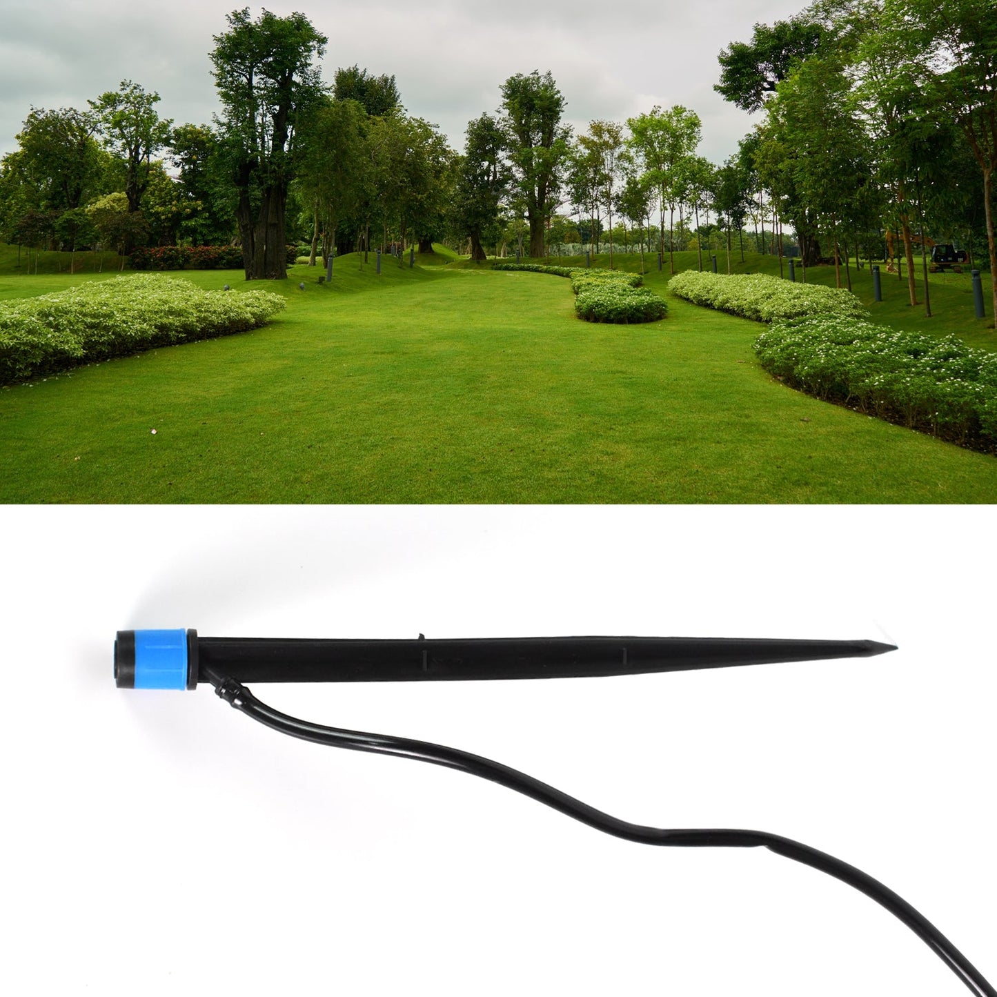 Easy installation of the Tidy Roots garden water dripper for hassle-free setup.