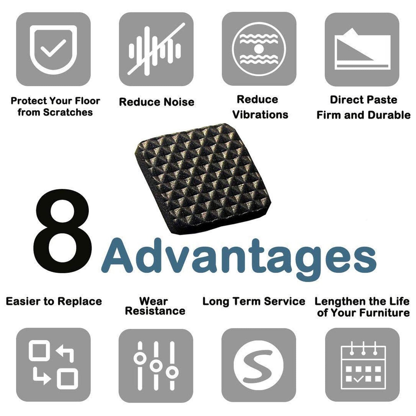 Packaging of Styleva self-adhesive furniture pads, highlighting the 18-piece set.