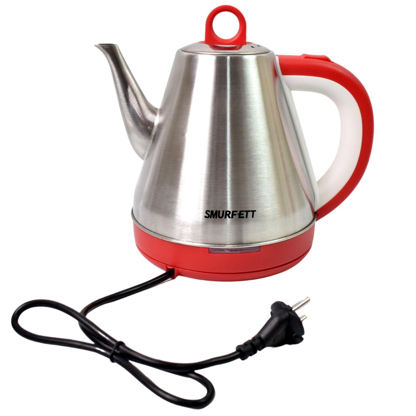 Close-up of the wide spout and secure lid of the Siplix 1500W electric kettle.