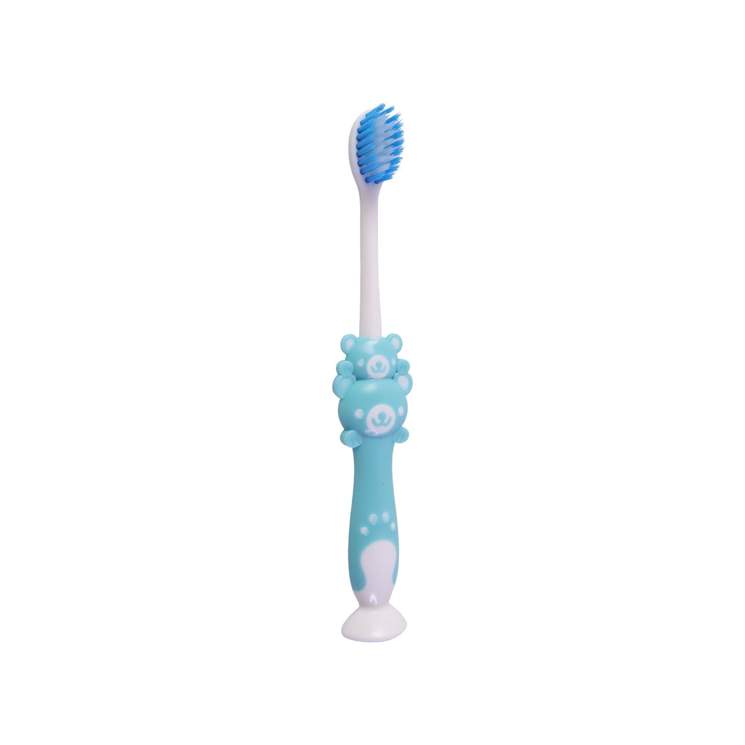 Close-up of kids' toothbrush head with soft bristles
