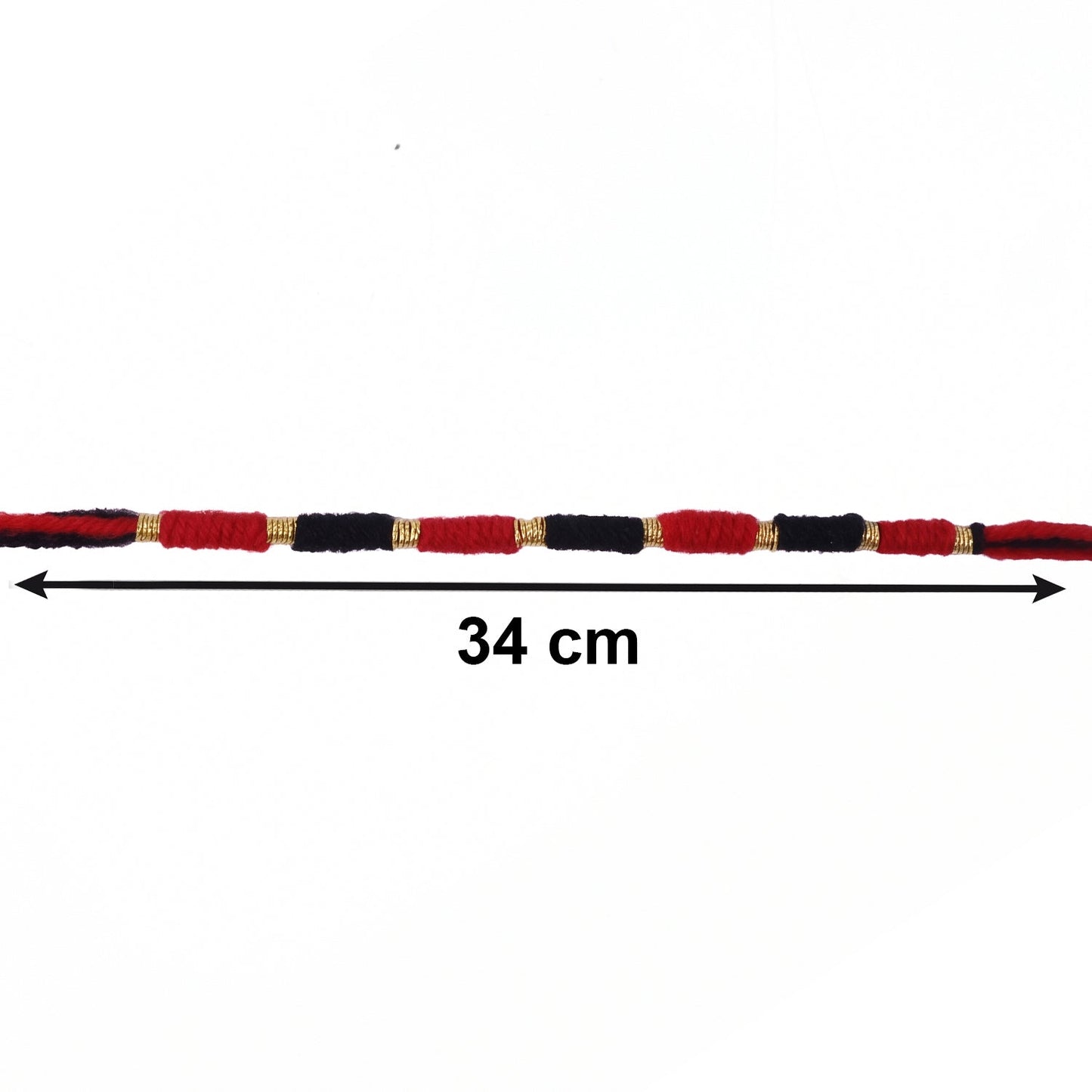 Detailed view of traditional Rakhi with bead work