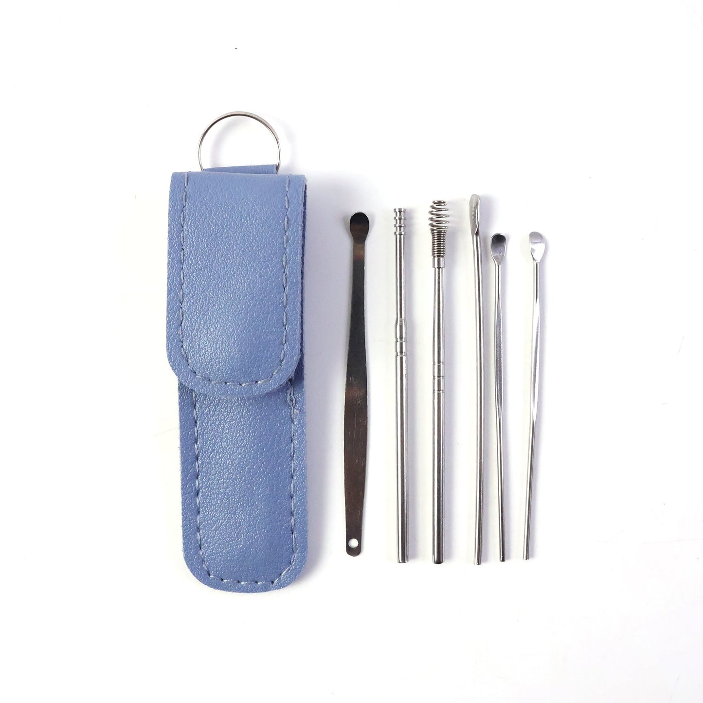 Set of ear picks in stainless steel for effective ear cleaning