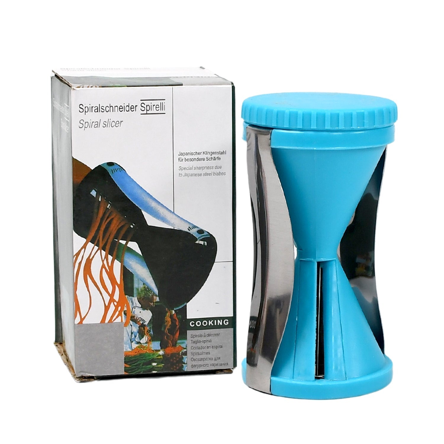 Side view of the portable Vegetable Spiral Slicer for everyday cooking.