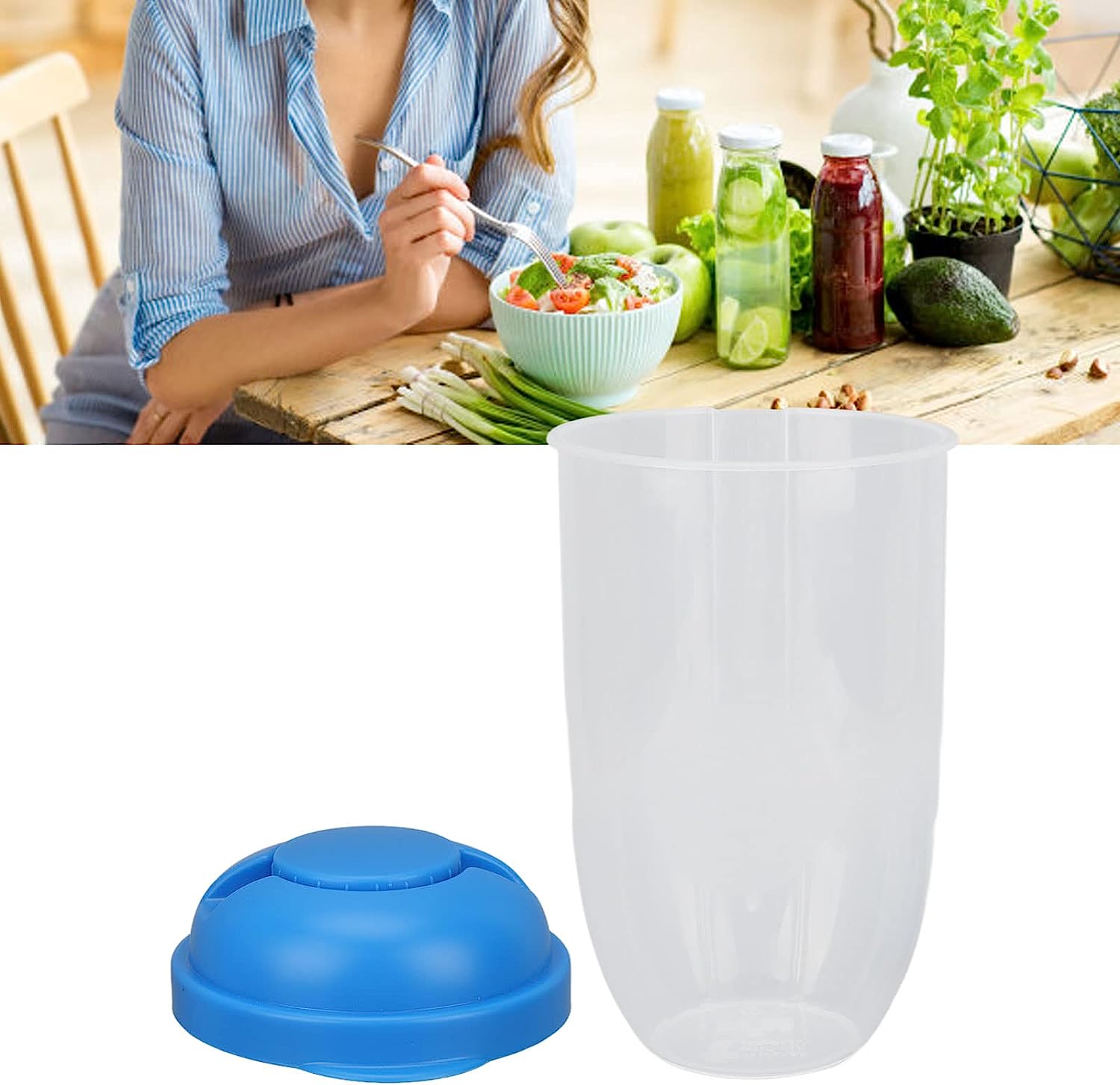Business travel salad mixing cup, lightweight and easy to store